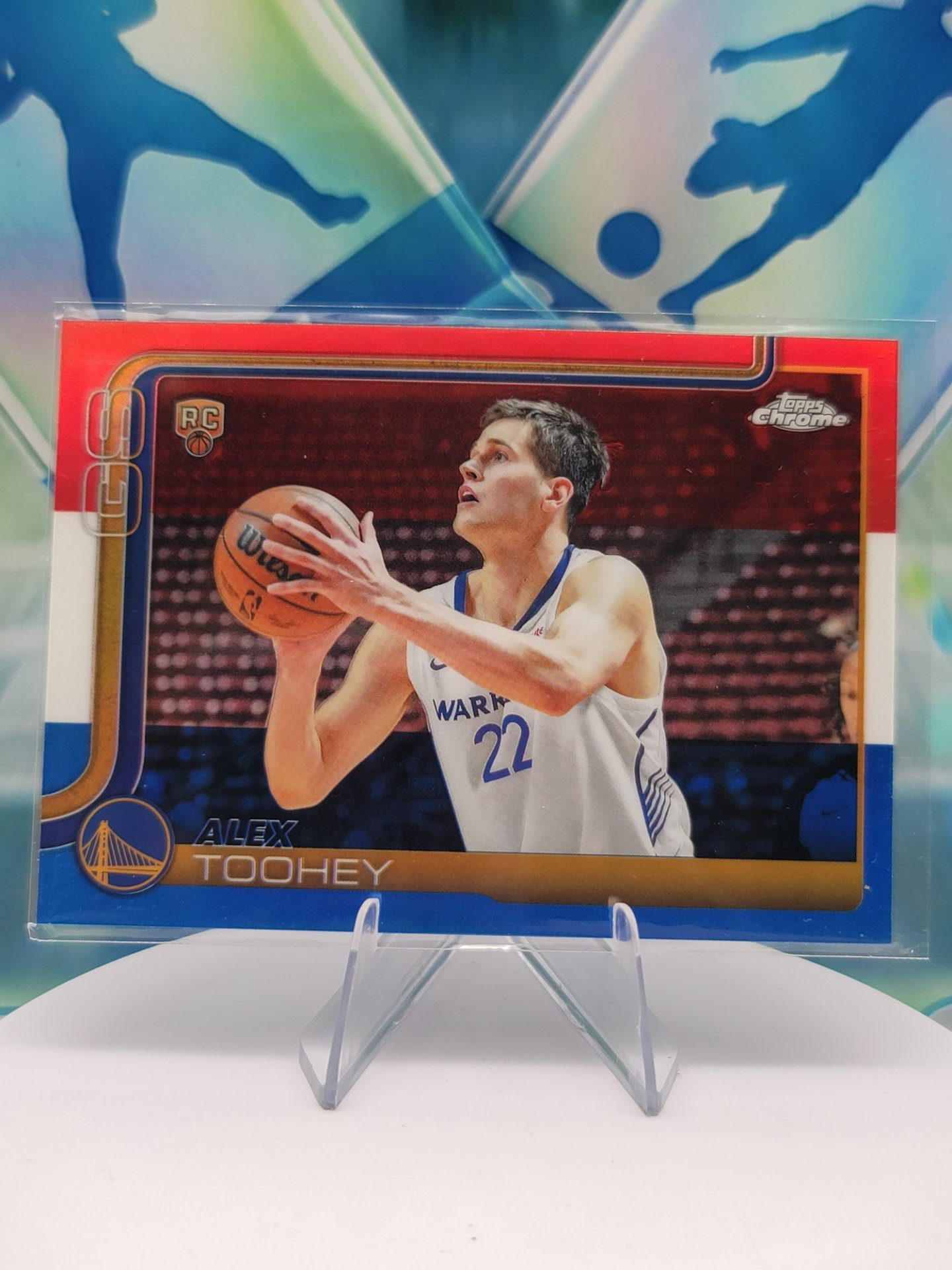 2025 Topps Topps Chrome Alex Toohey — 2025 Topps Topps Chrome Red White Blue Alex Toohey Rookie