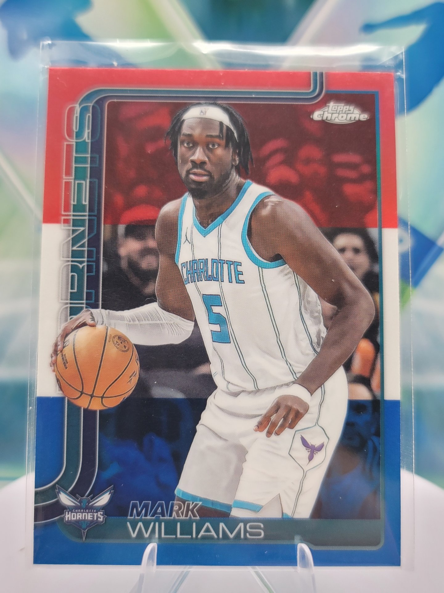 2025 Topps Topps Chrome Mark Williams — 2025 Topps Topps Chrome Red White Blue Mark Williams