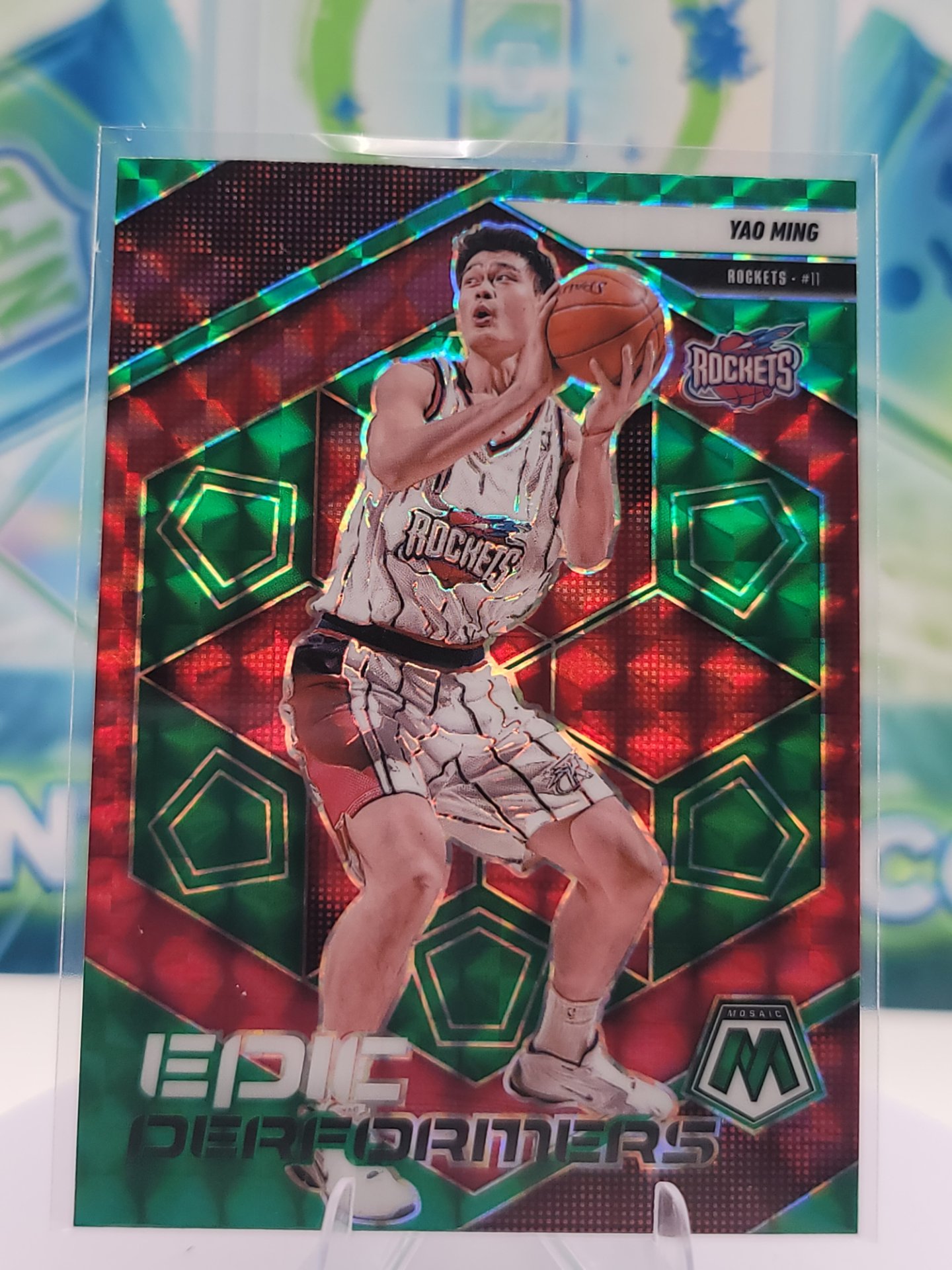 2025 Panini Mosaic Yao Ming — 2025 Panini Mosaic Epic Performers X-Fractor Yao Ming