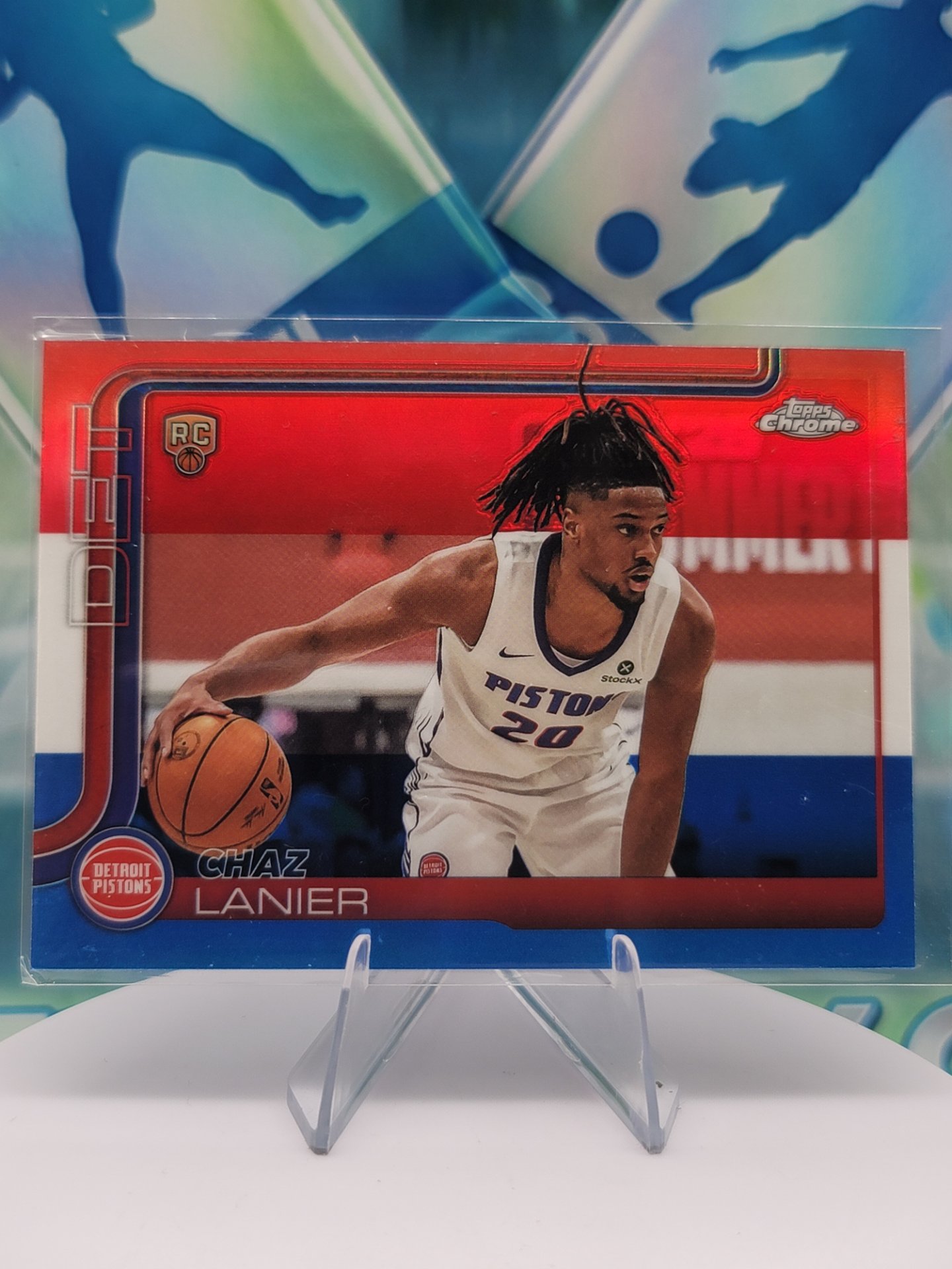 2025 Topps Topps Chrome Chaz Lanier — 2025 Topps Topps Chrome Red White Blue Chaz Lanier Rookie