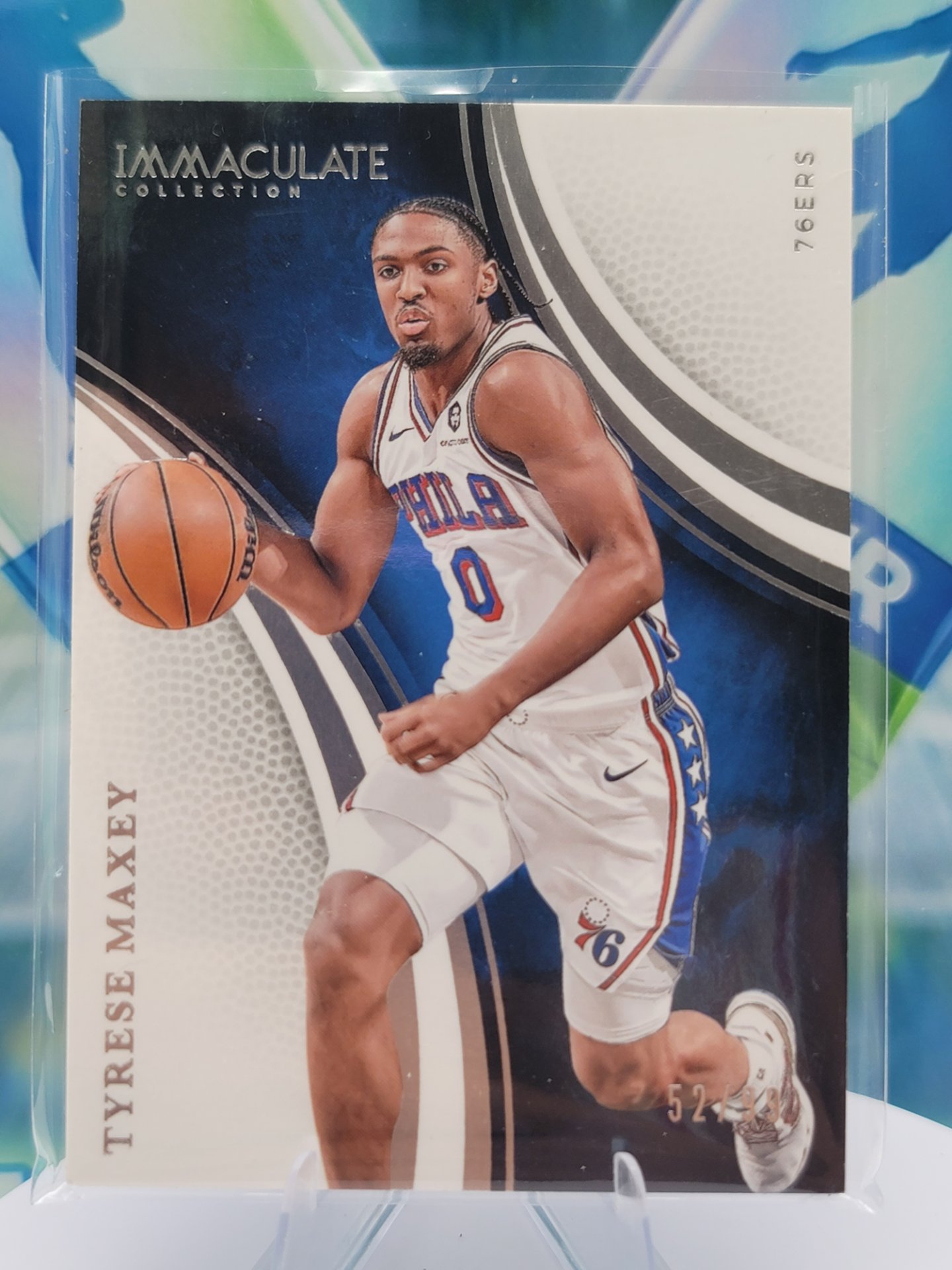 2025 Panini Immaculate Tyrese Maxey — 2025 Panini Immaculate Base Tyrese Maxey #52 of 99