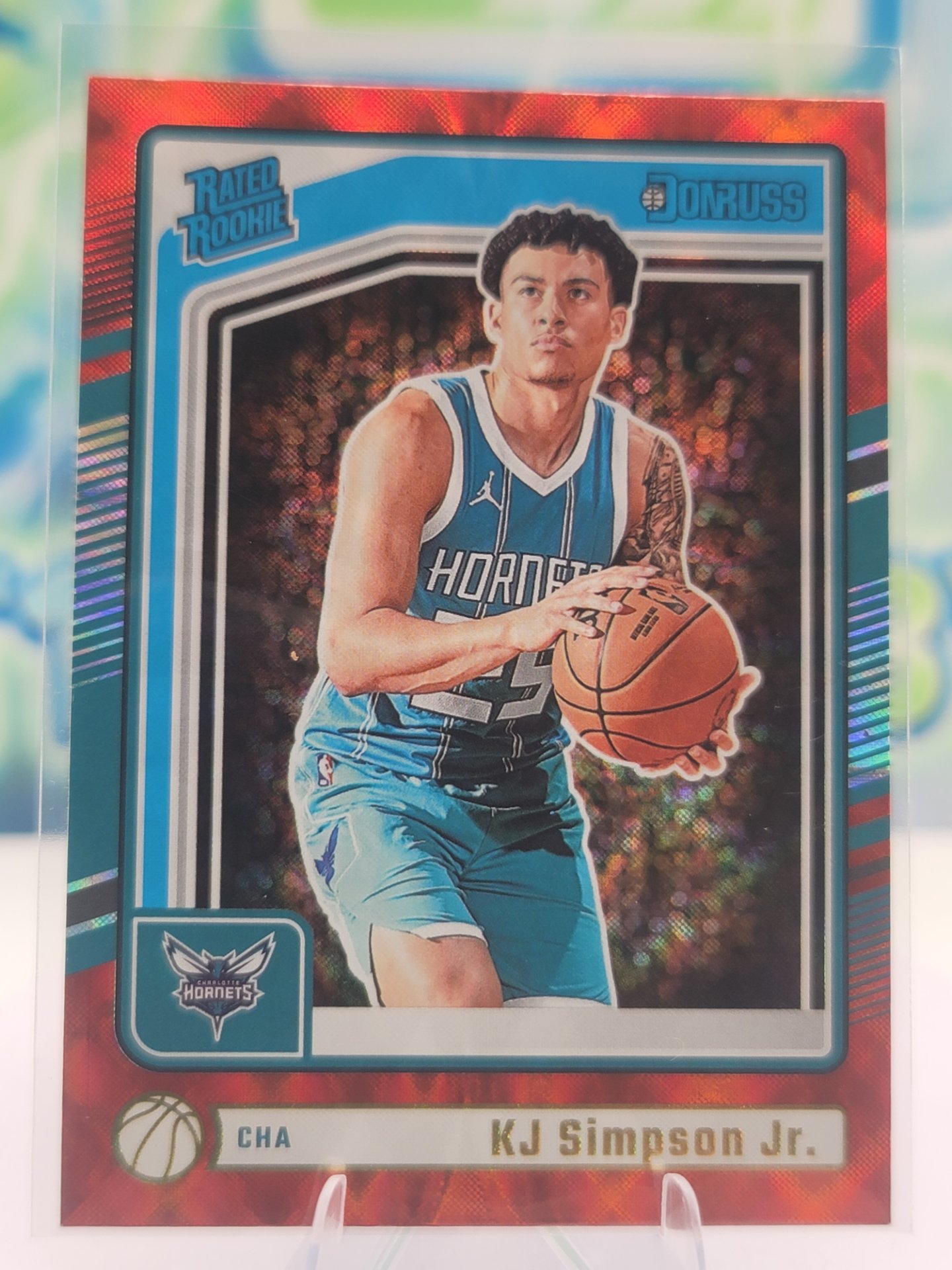 2025 Panini Donruss KJ Simpson Jr. — 2025 Panini Donruss Rated Rookie Red Wedges KJ Simpson Jr.