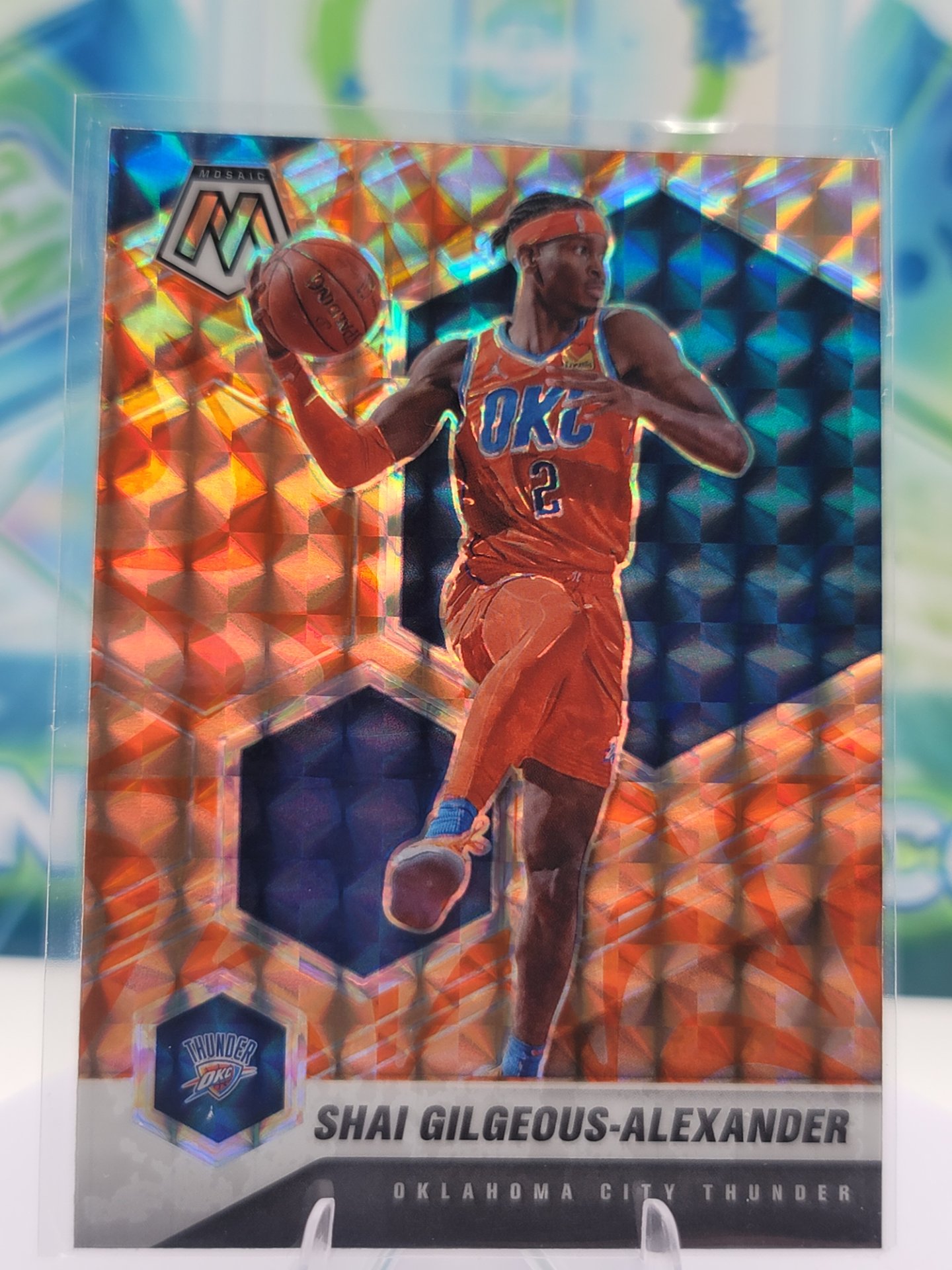 2021 Panini Mosaic Shai Gilgeous-Alexander — 2021 Panini Mosaic X-Fractor Shai Gilgeous-Alexander
