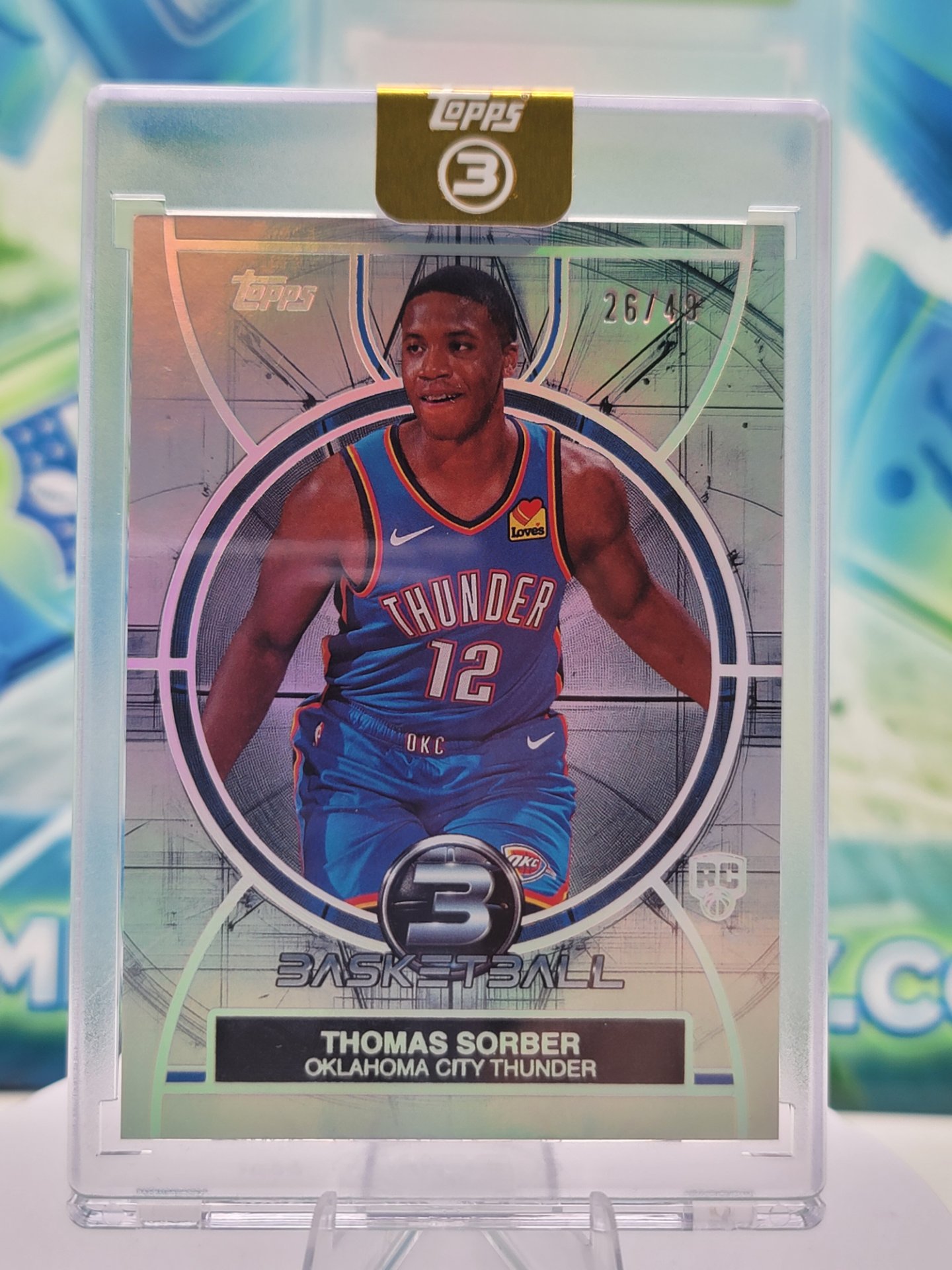 2026 Topps 3 Thomas Sorber — 2026 Topps 3 Basketball Refractor Thomas Sorber #26 of 49 Rookie