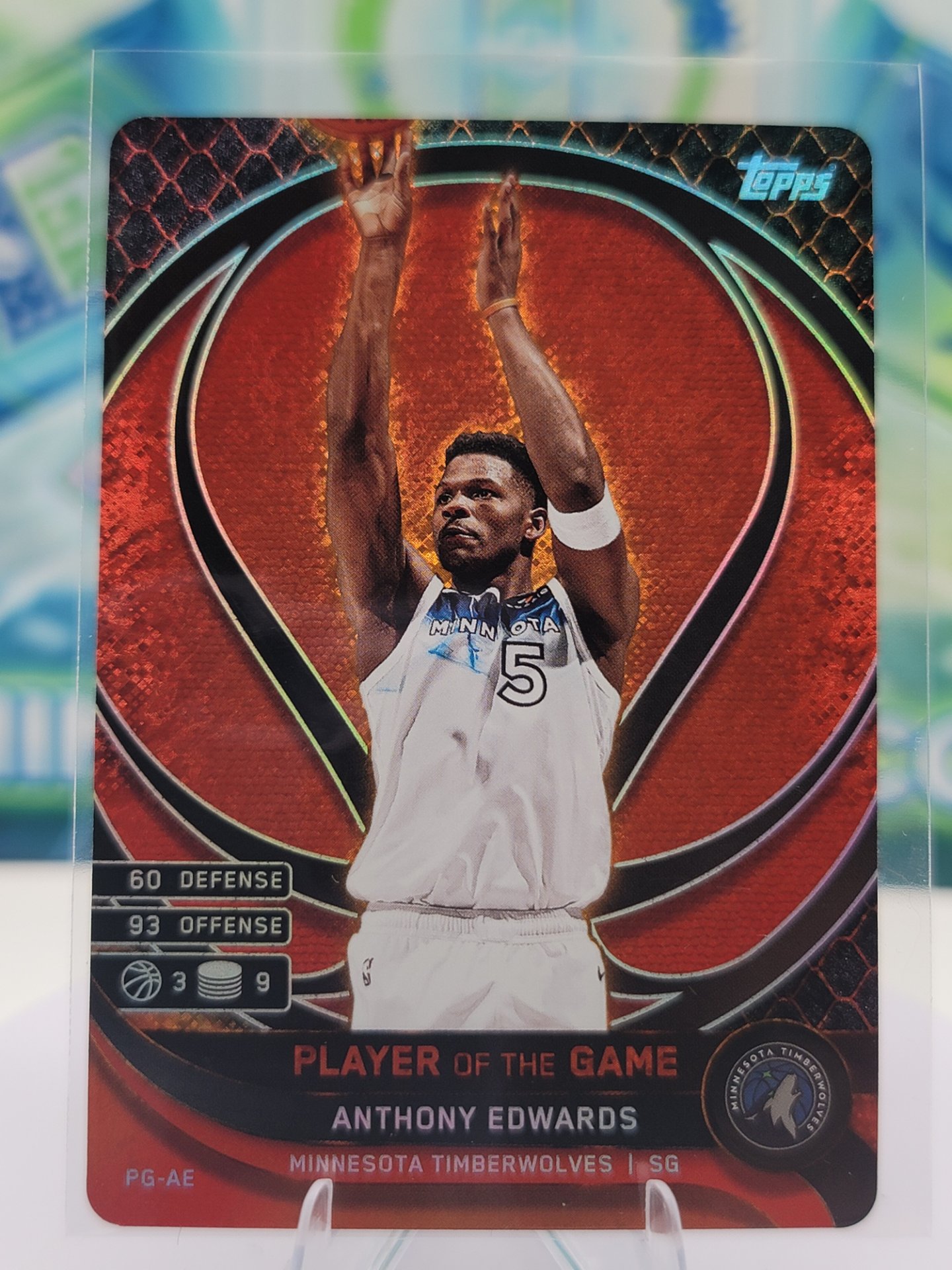 2025 Topps Match Attax Anthony Edwards — 2025 Topps Match Attax Player of the Game Anthony Edwards