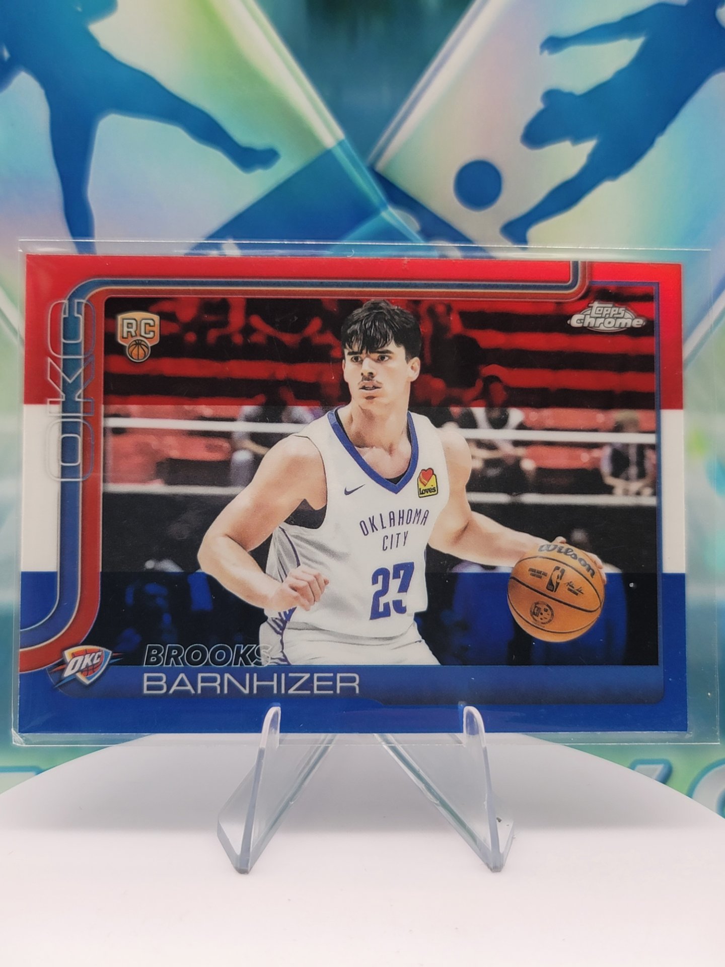 2025 Topps Topps Chrome Brooks Barnhizer — 2025 Topps Topps Chrome Red White Blue Brooks Barnhizer Rookie