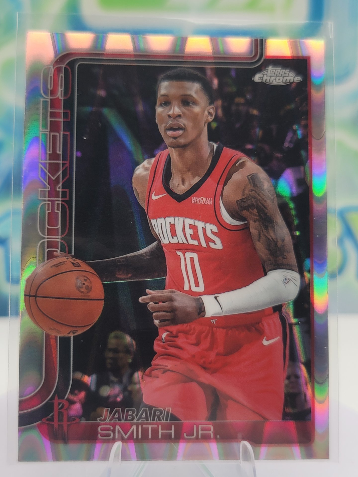 2025 Topps Topps Chrome Jabari Smith Jr. — 2025 Topps Topps Chrome Raywave Jabari Smith Jr.