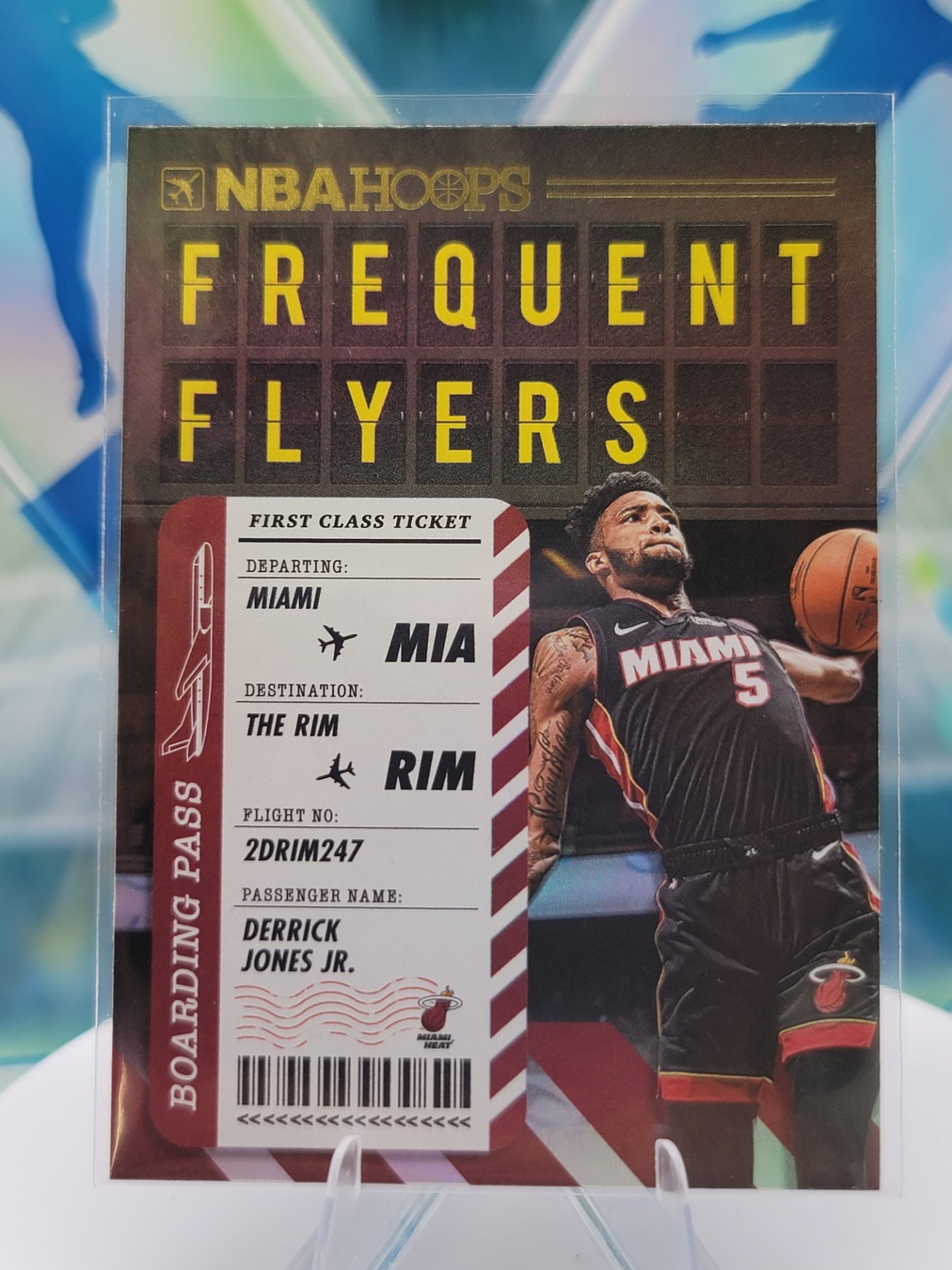 2021 Panini NBA Hoops Derrick Jones Jr. — 2021 Panini NBA Hoops Frequent Flyers Derrick Jones Jr.