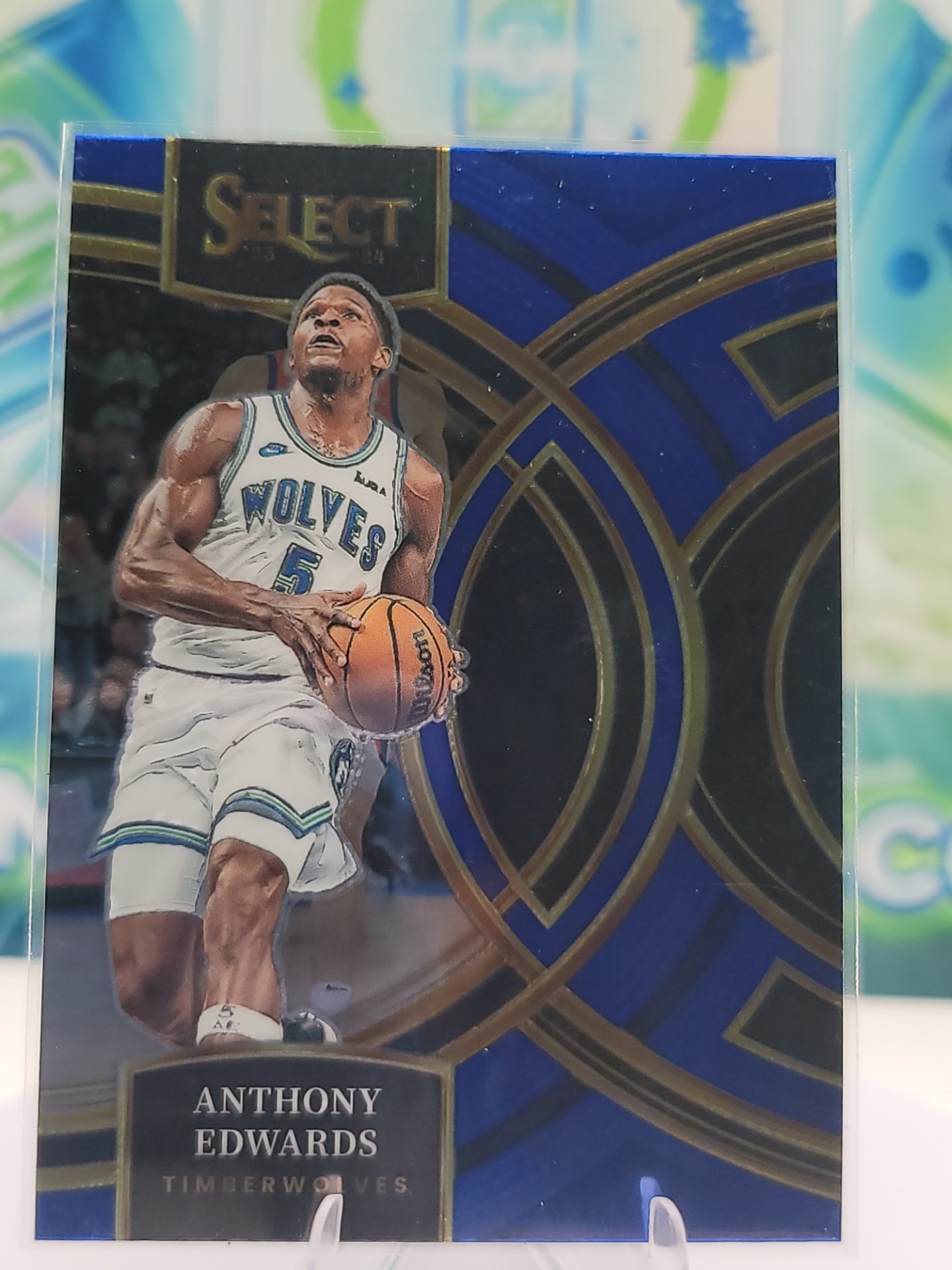 2024 Panini Select Anthony Edwards — 2024 Panini Select Premier Blue Anthony Edwards