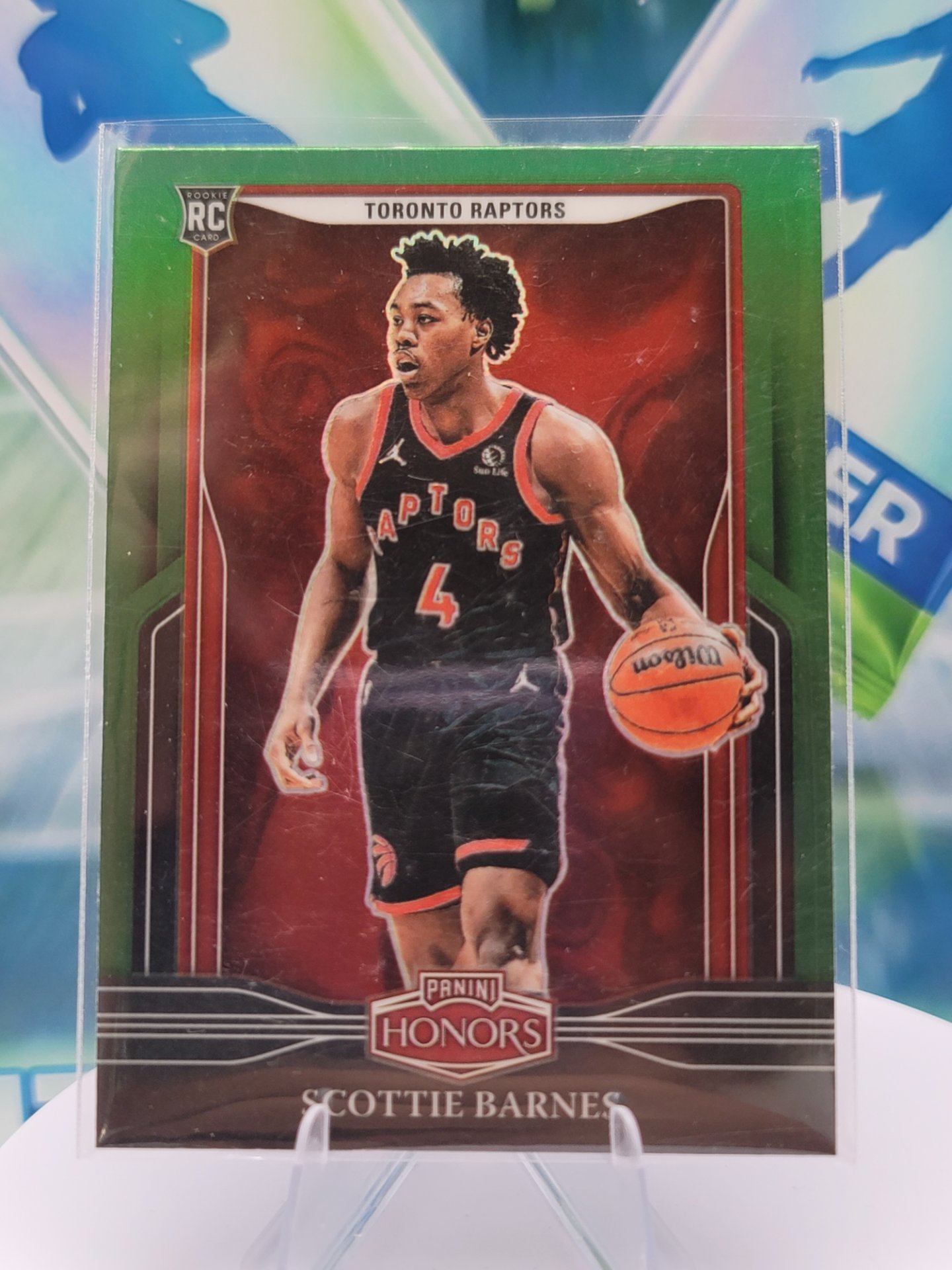 2022 Panini Chronicles Scottie Barnes — 2022 Panini Chronicles Honors Green Scottie Barnes Rookie