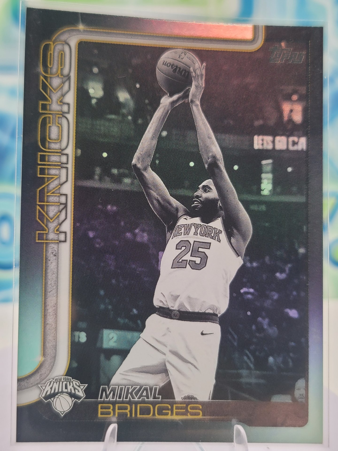 2025 Topps Topps Flagship Mikal Bridges — 2025 Topps Topps Flagship Blackout Mikal Bridges