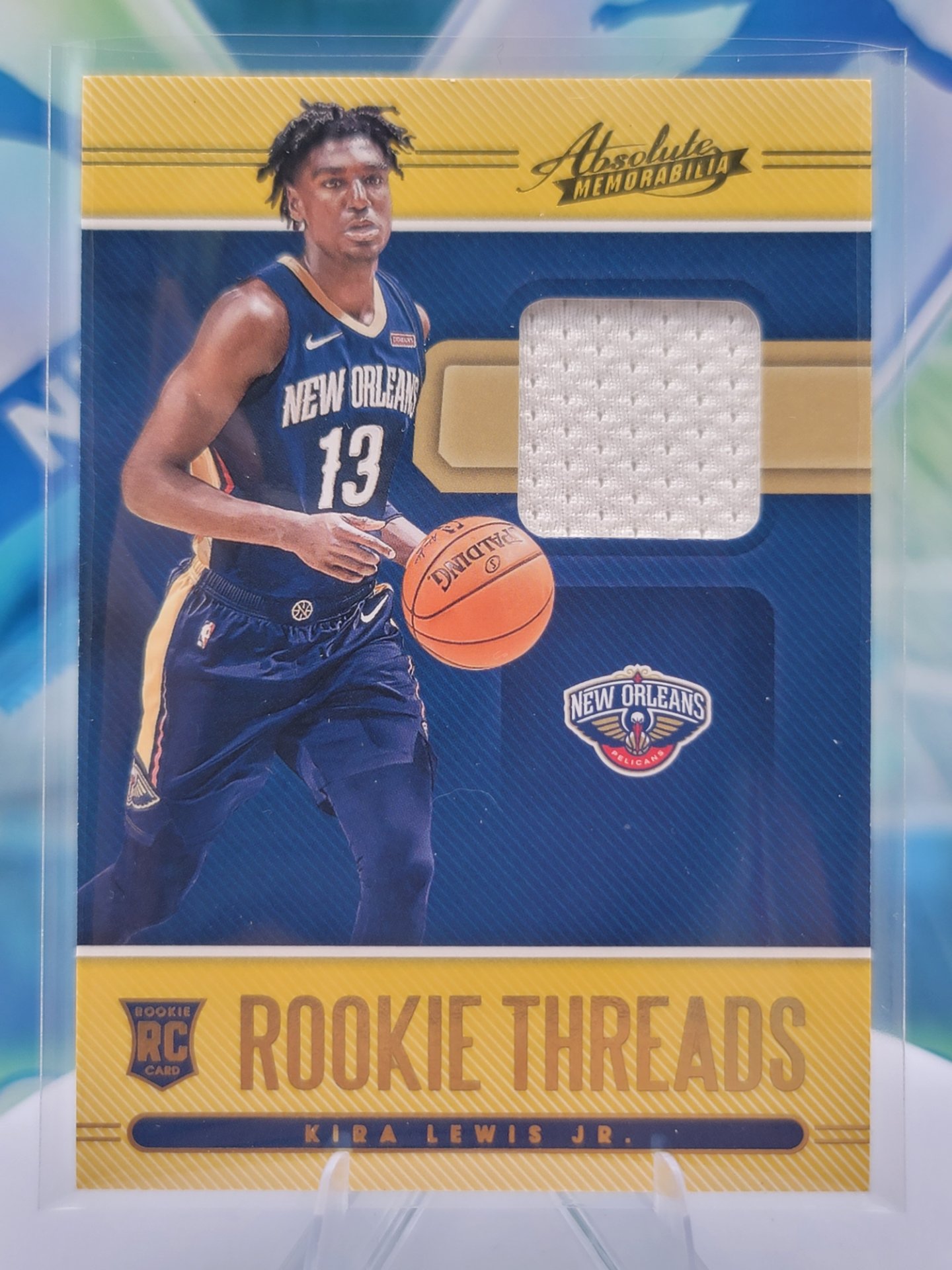 2021 Panini Absolute Memorabilia Kira Lewis Jr. — 2021 Panini Absolute Memorabilia Rookie Threads Patch Kira Lewis Jr. Rookie