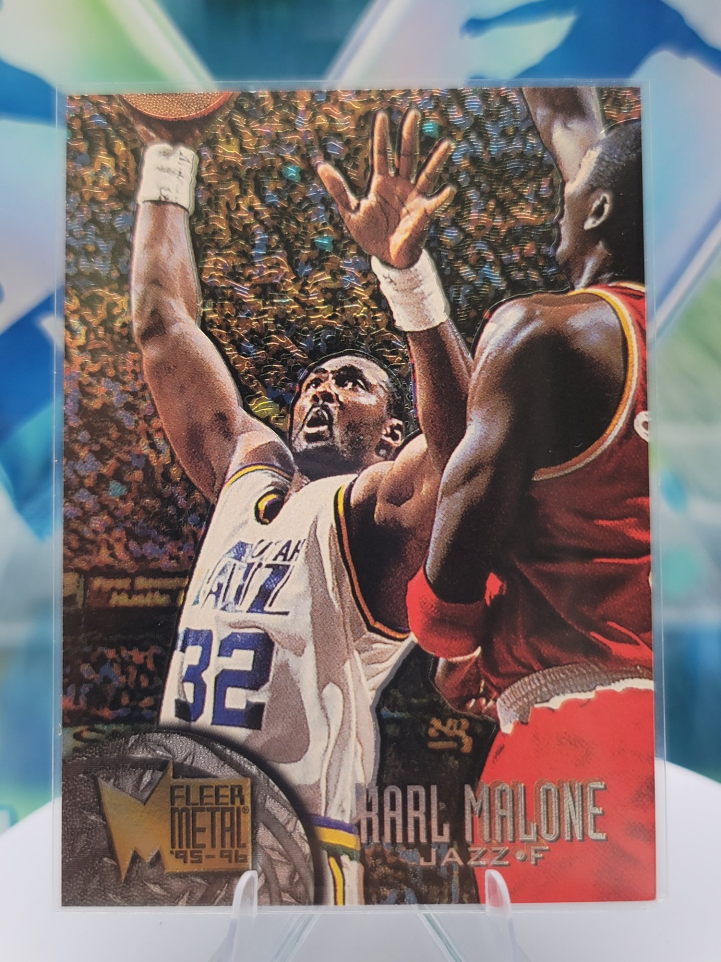 1996 Fleer Metal Karl Malone — 1996 Fleer Metal Base Karl Malone