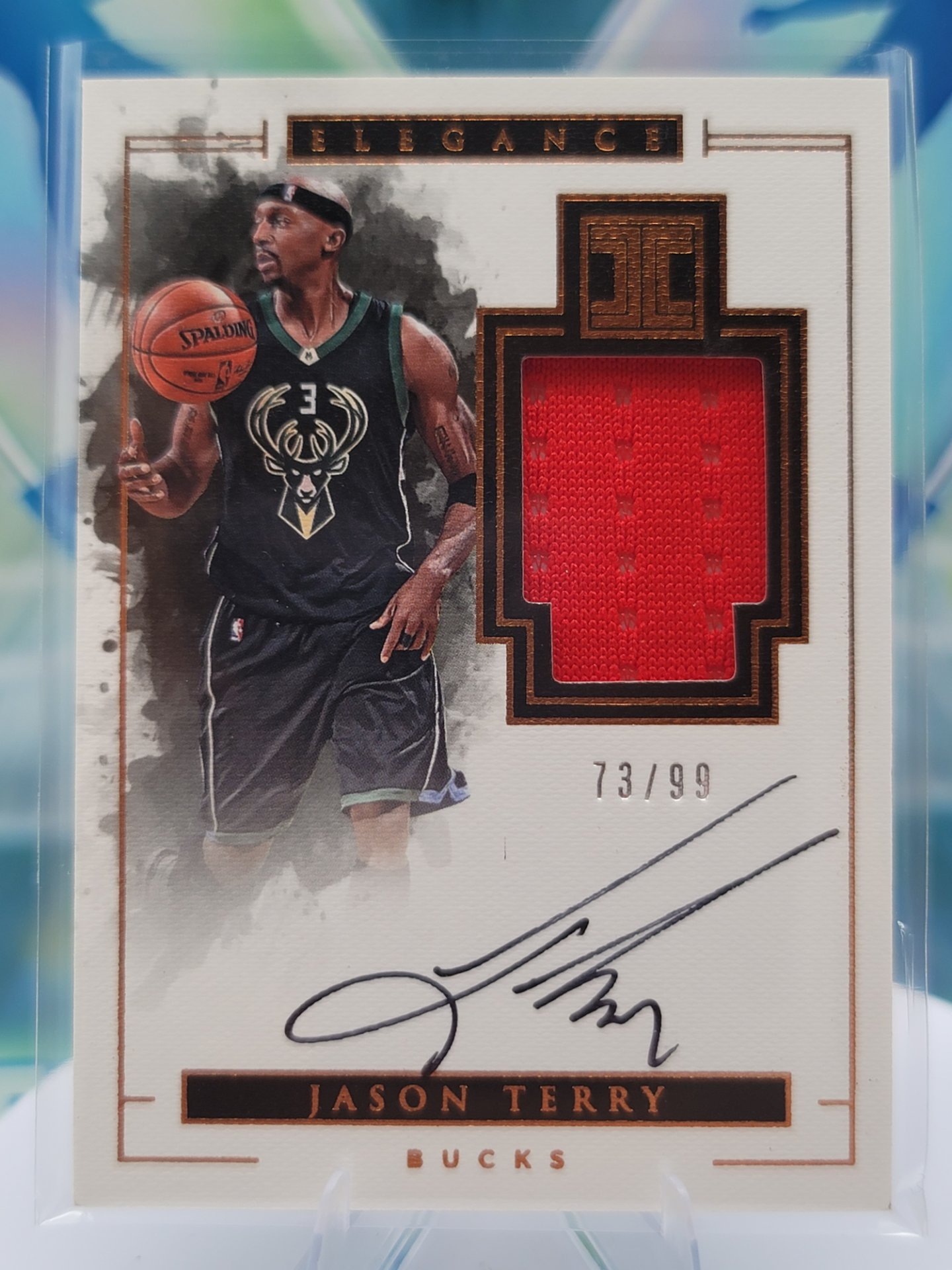 2017 Panini Impeccable Jason Terry — 2017 Panini Impeccable Ellegance Patch Auto Jason Terry #73 of 99 Autograph Patch/Memorabilia