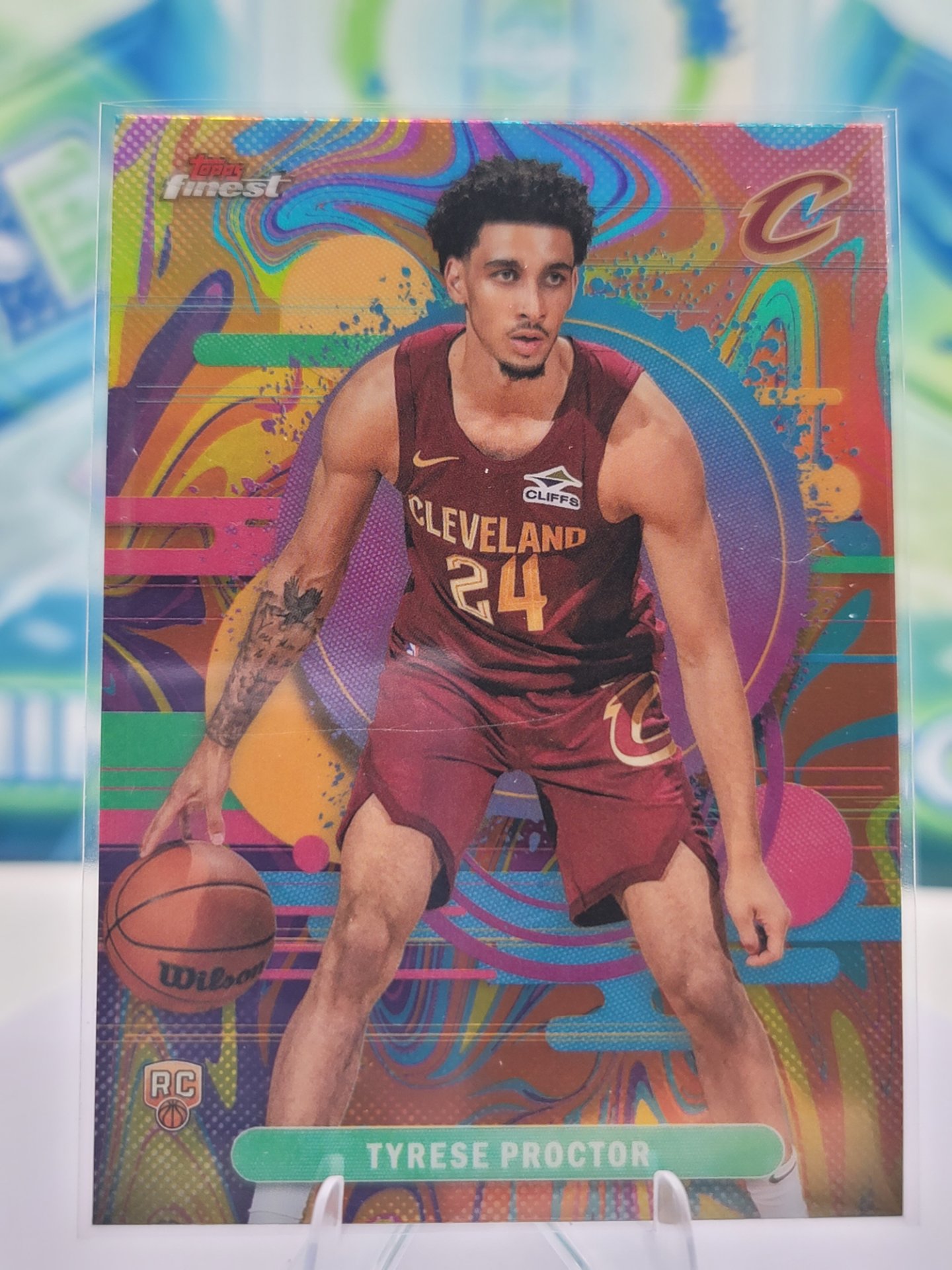 2026 Topps Topps Finest Tyrese Proctor — 2026 Topps Topps Finest Uncommon Oil Spill Tyrese Proctor Rookie