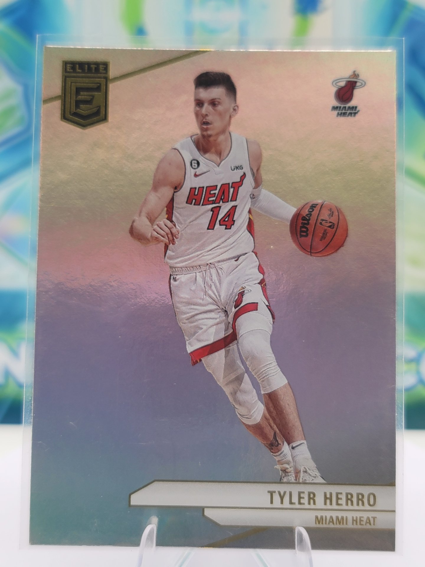 2024 Panini Donruss Elite Tyler Herro — 2024 Panini Donruss Elite Refractor Tyler Herro