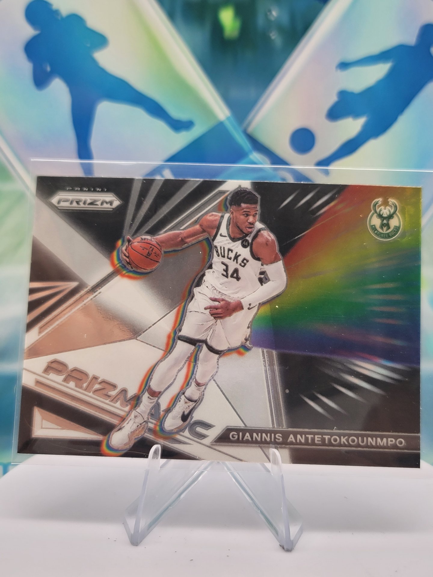 2022 Panini Prizm Giannis Antetokounmpo — 2022 Panini Prizm Prizmatic Giannis Antetokounmpo