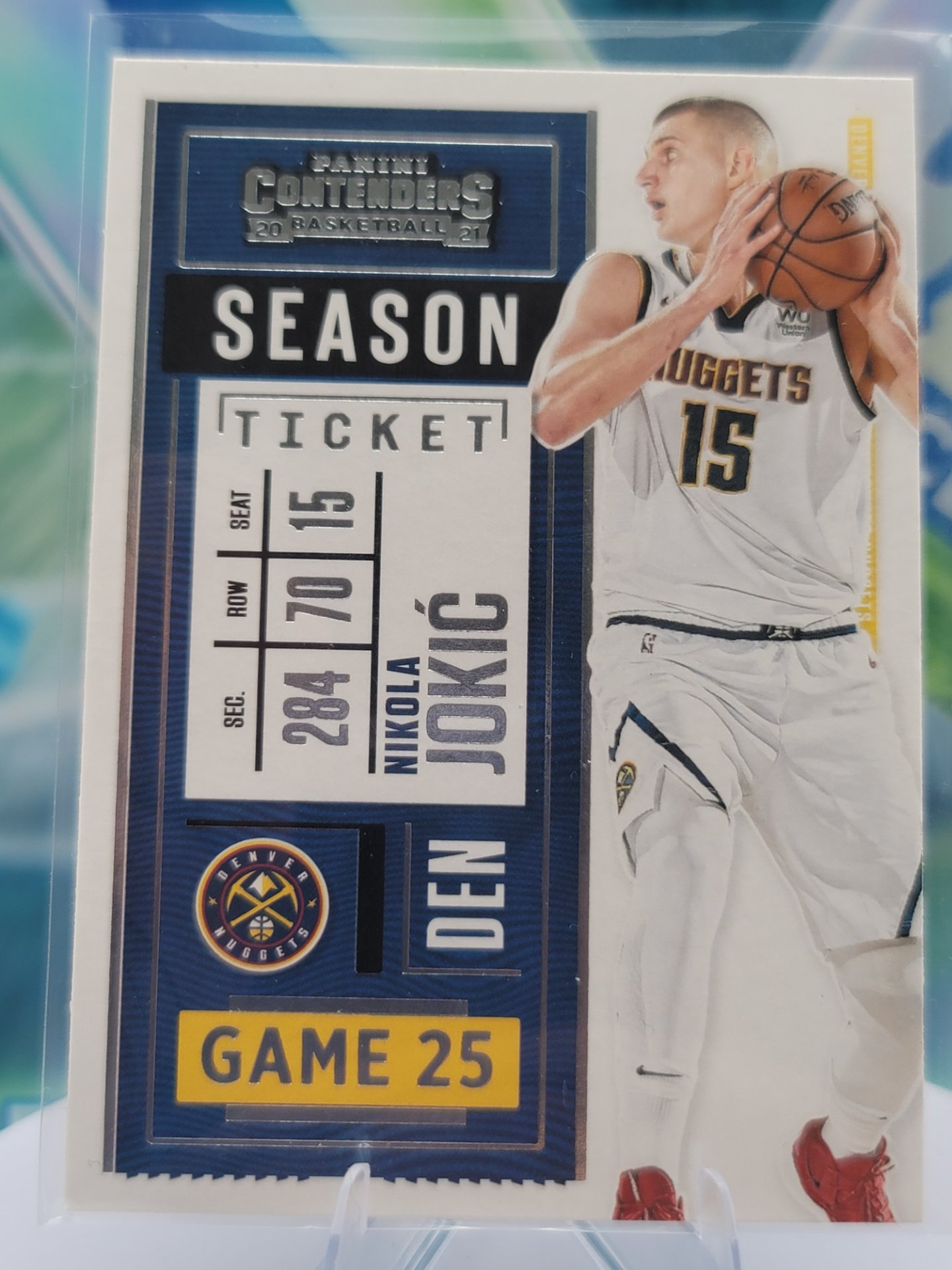 2021 Panini Contenders Nikola Jokic — 2021 Panini Contenders Season Ticket Nikola Jokic