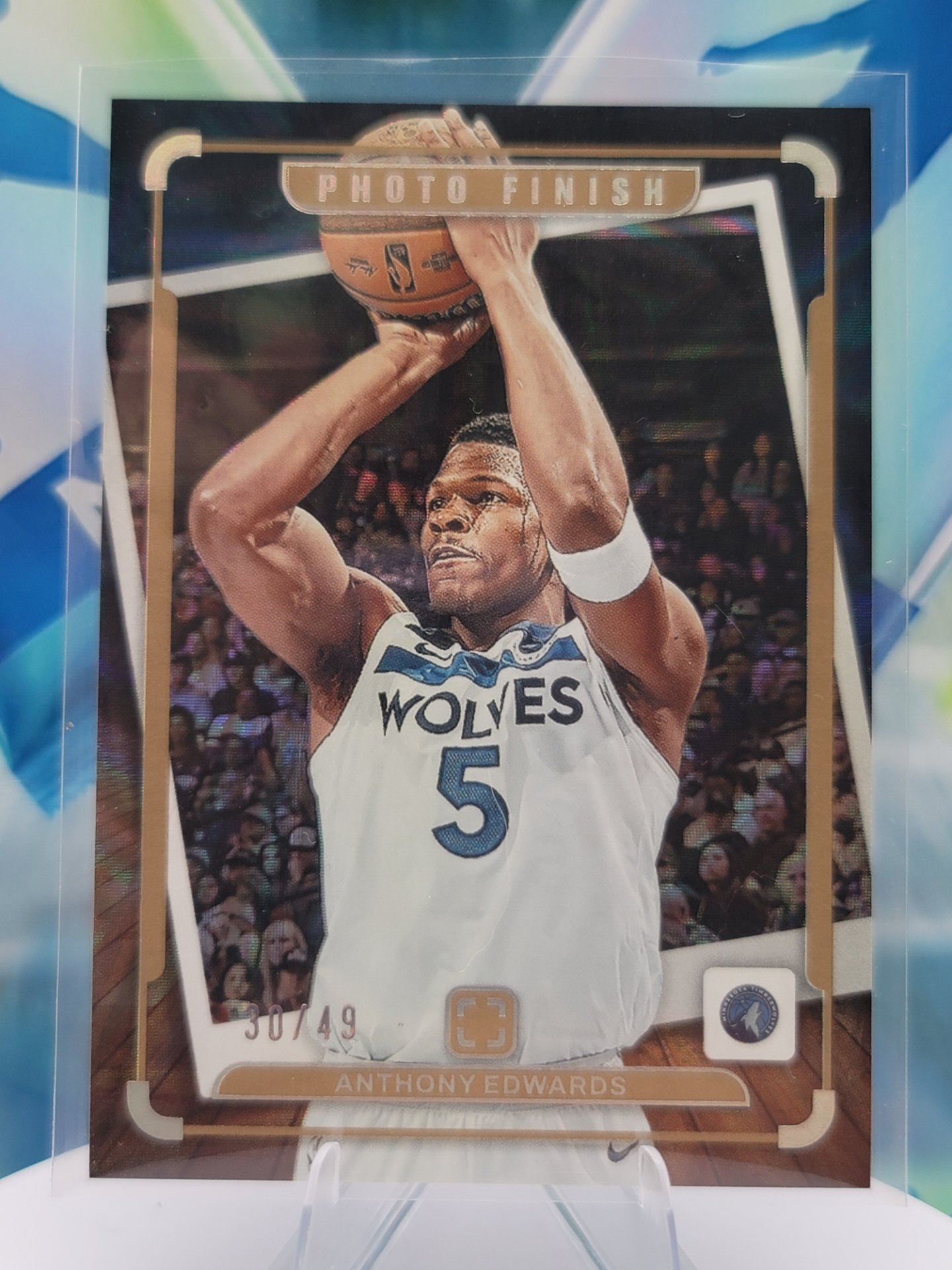 2025 Panini Photogenic Anthony Edwards — 2025 Panini Photogenic Photo Finish Lazer Anthony Edwards #30 of 49