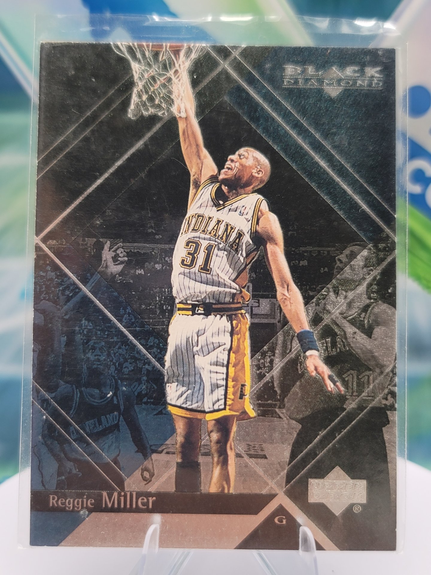 2000 Upper Deck Black Diamond Reggie Miller — 2000 Upper Deck Black Diamond Base Reggie Miller
