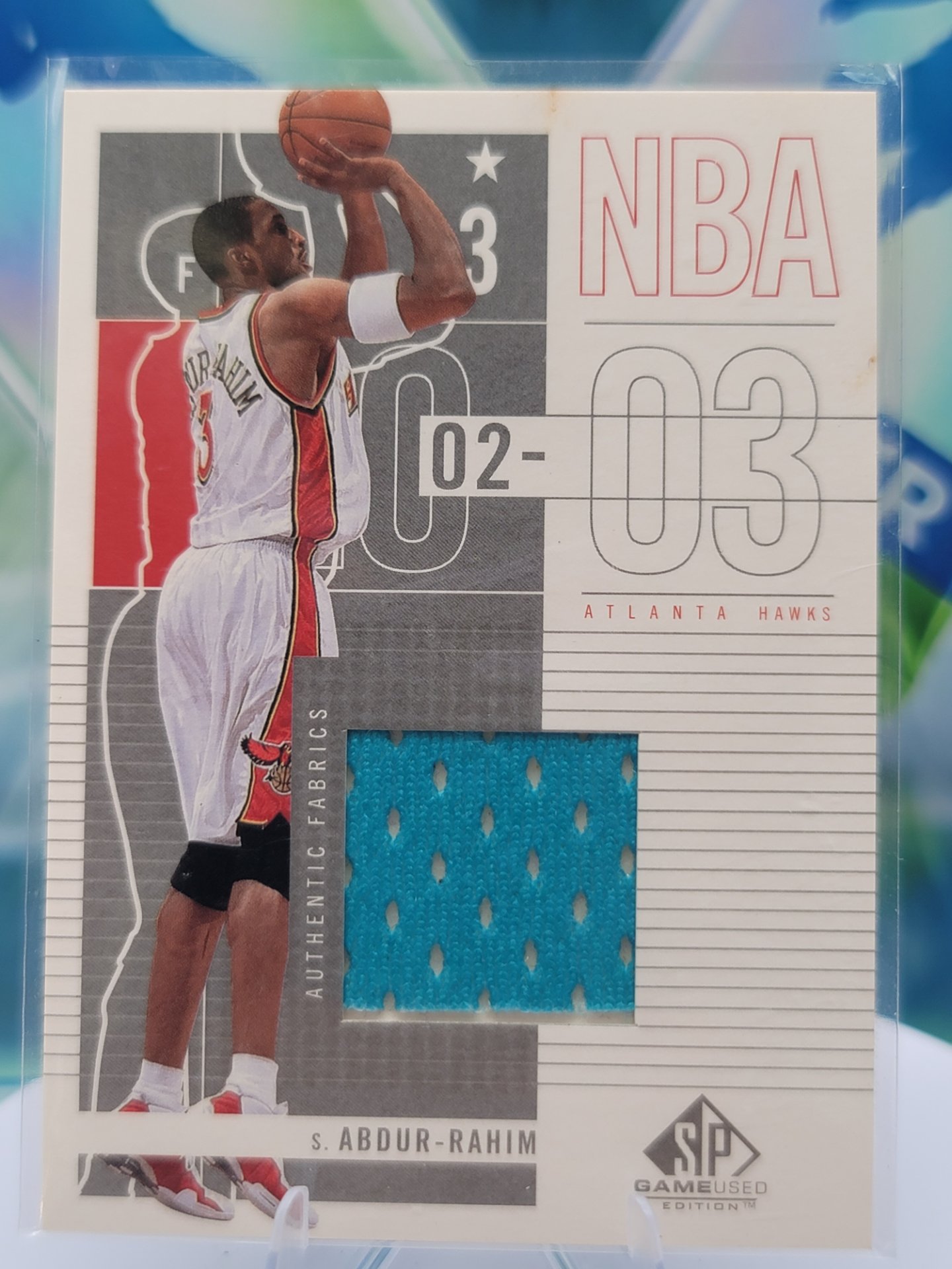 2003 Upper Deck SP Authentic Shareef Abdur-Rahim — 2003 Upper Deck SP Authentic Game Used Patch Shareef Abdur-Rahim Patch/Memorabilia
