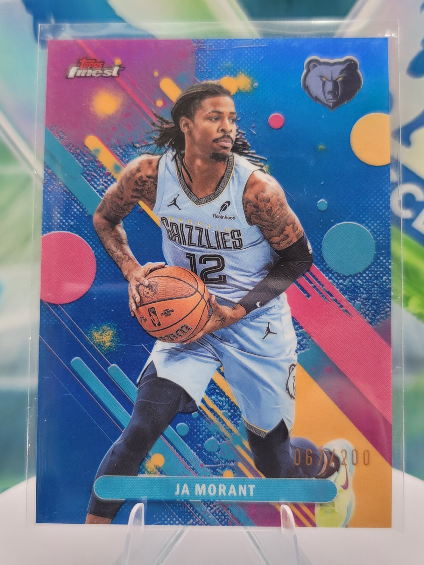 2026 Topps Topps Finest Ja Morant — 2026 Topps Topps Finest Common Blue Ja Morant #67 of 200