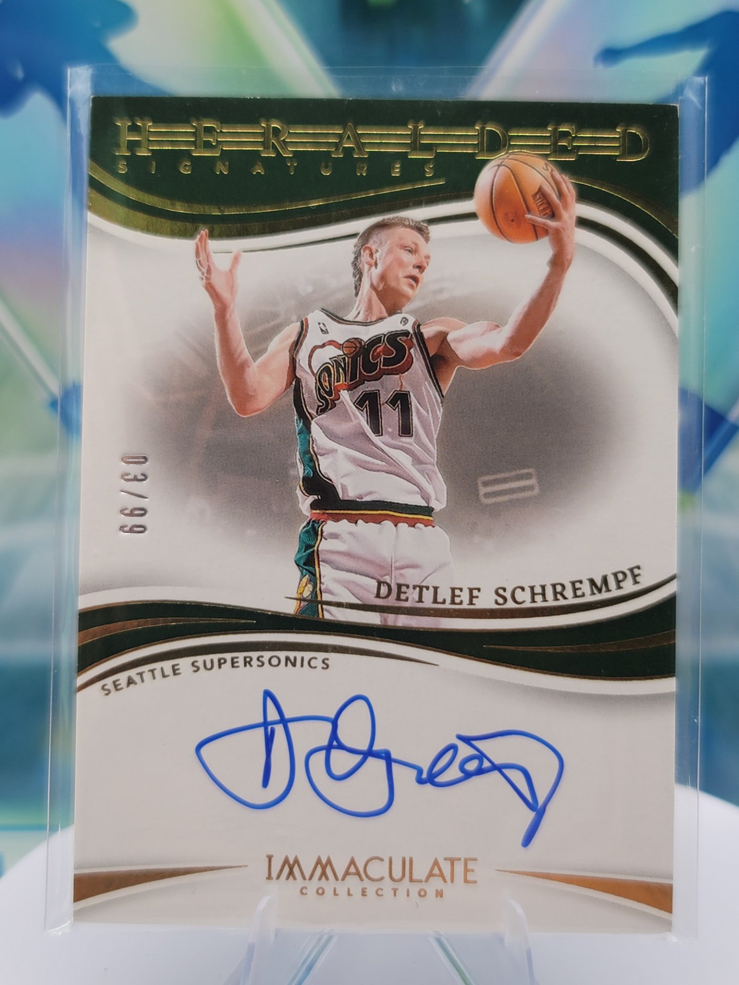 2024 Panini Immaculate Detlef Schrempf — 2024 Panini Immaculate Heralded Auto Detlef Schrempf #3 of 99 Autograph