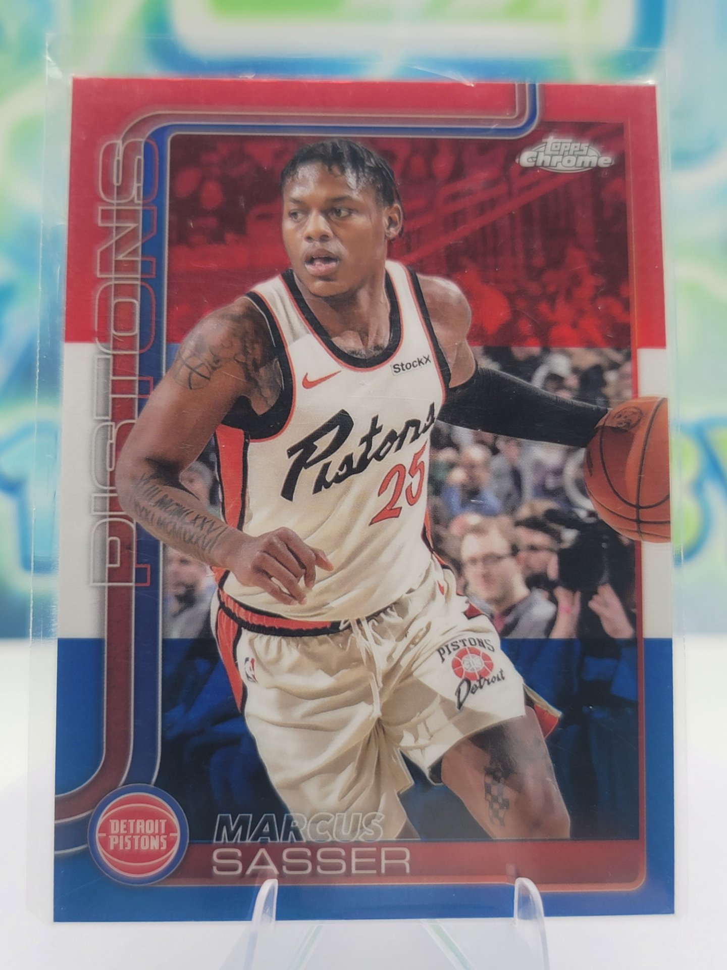 2025 Topps Topps Chrome Marcus Sasser — 2025 Topps Topps Chrome Red White Blue Marcus Sasser