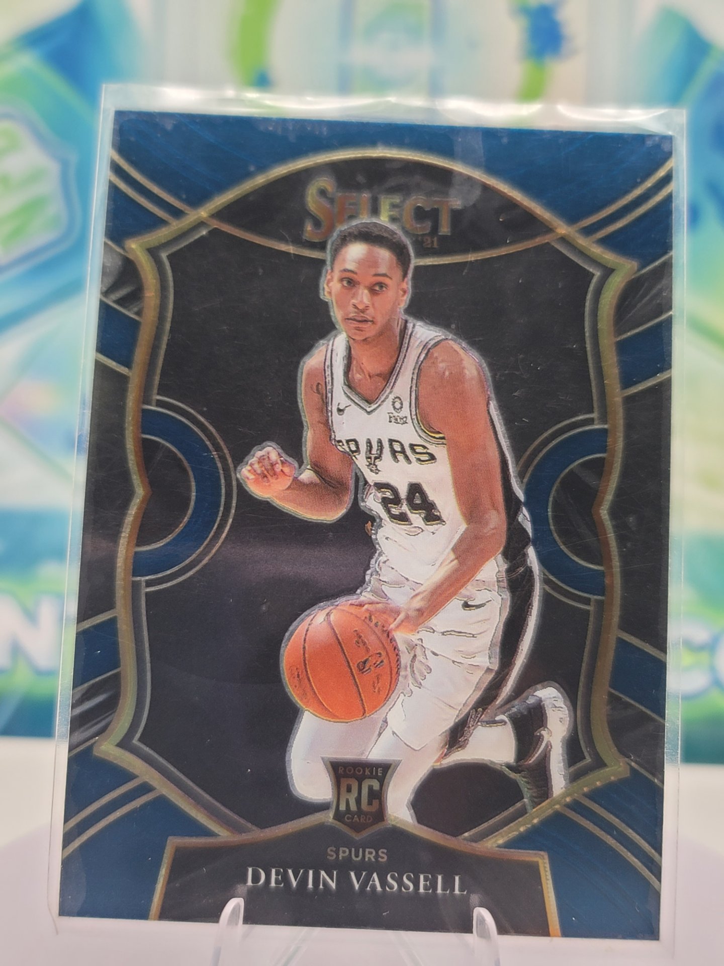 2021 Panini Select Devin Vassell — 2021 Panini Select Concourse Blue Devin Vassell Rookie