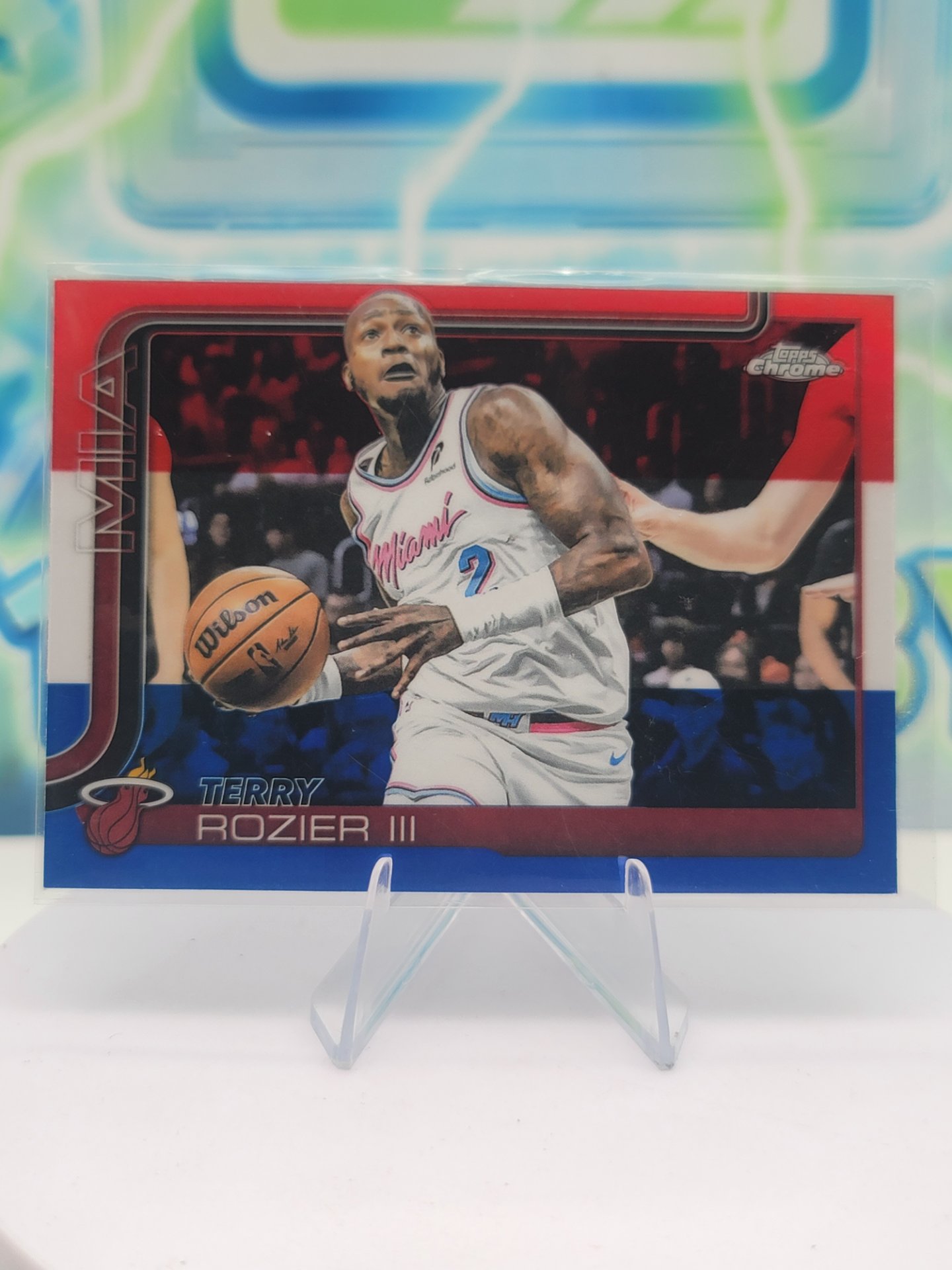 2025 Topps Topps Chrome Terry Rozier III — 2025 Topps Topps Chrome Red White Blue Terry Rozier III