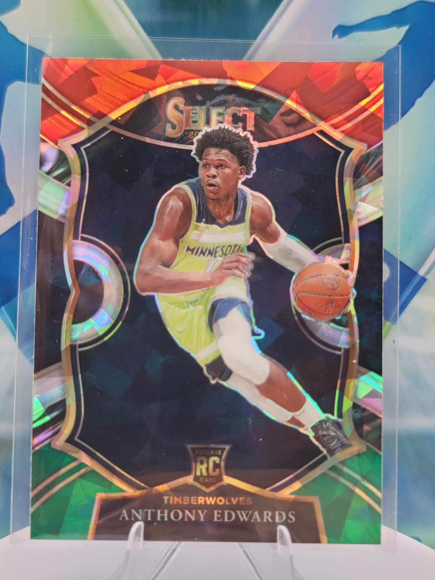 2021 Panini Select Anthony Edwards — 2021 Panini Select Concourse Diamante Anthony Edwards Rookie