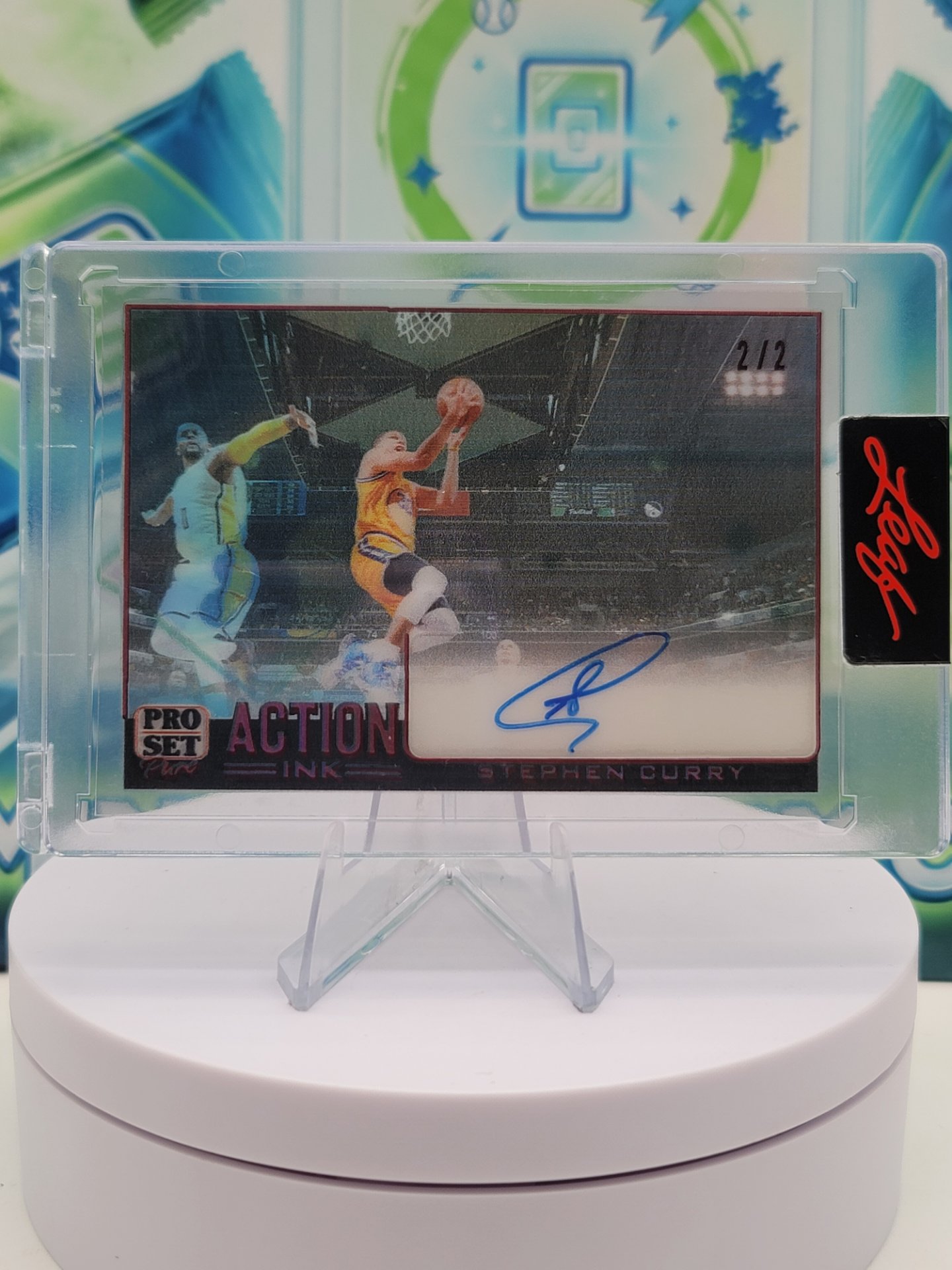 2023 Leaf Pro Set Stephen Curry — 2023 Leaf Pro Set Action Ink Auto Stephen Curry #2 of 2 Autograph