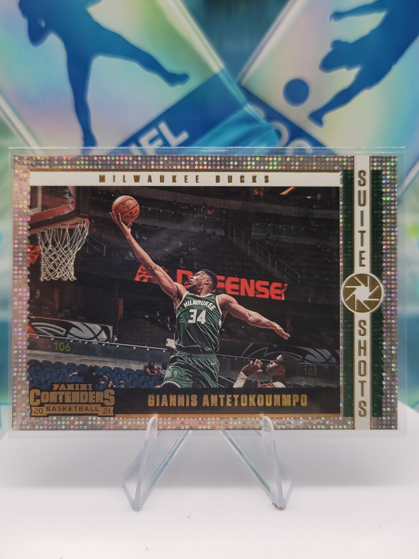 2021 Panini Contenders Giannis Antetokounmpo — 2021 Panini Contenders Suite Shots Pulsar Giannis Antetokounmpo