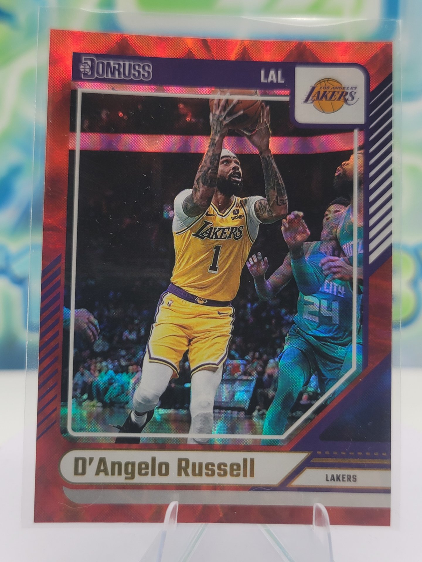 2025 Panini Donruss D'Angelo Russell — 2025 Panini Donruss Red Wedges D'Angelo Russell