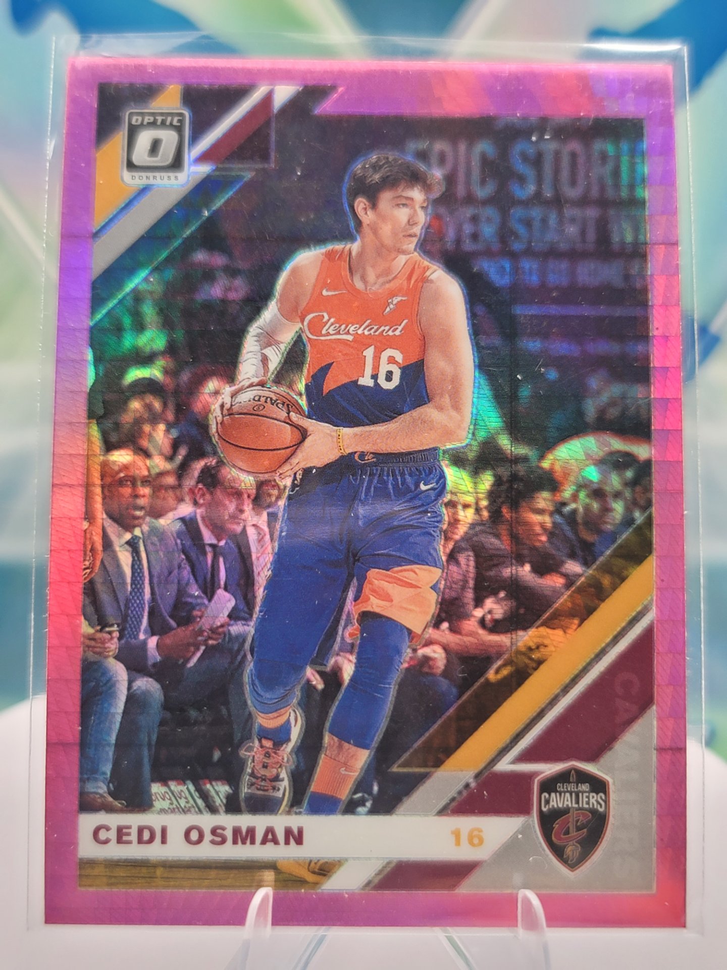 2020 Panini Donruss Optic Cedi Osman — 2020 Panini Donruss Optic Wave Refractor Cedi Osman