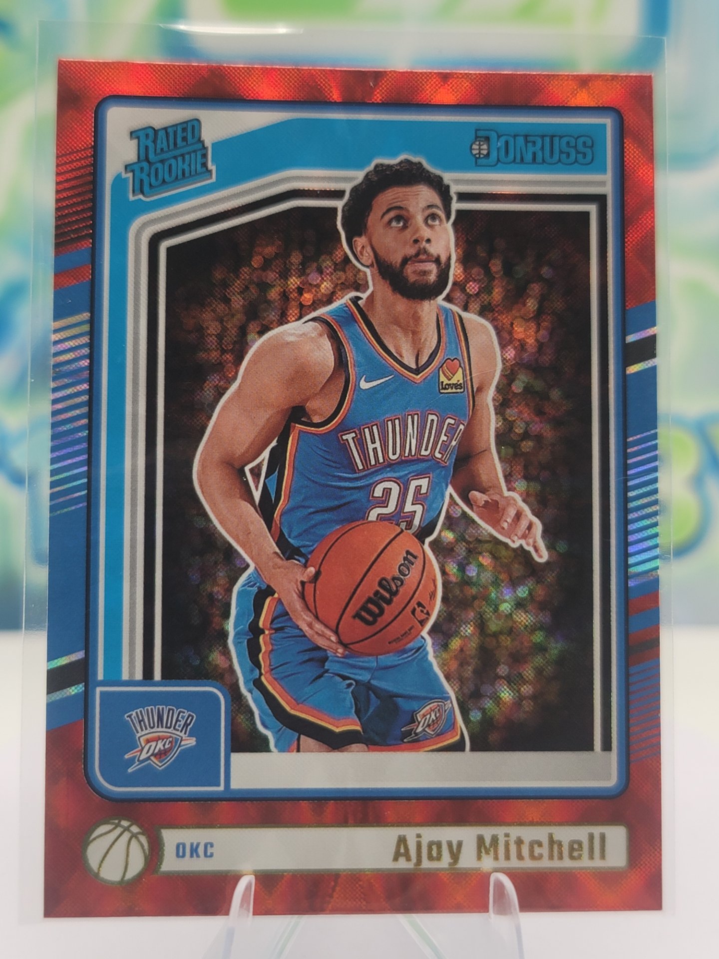 2025 Panini Donruss Ajay Mitchell — 2025 Panini Donruss Rated Rookie Red Wedges Ajay Mitchell
