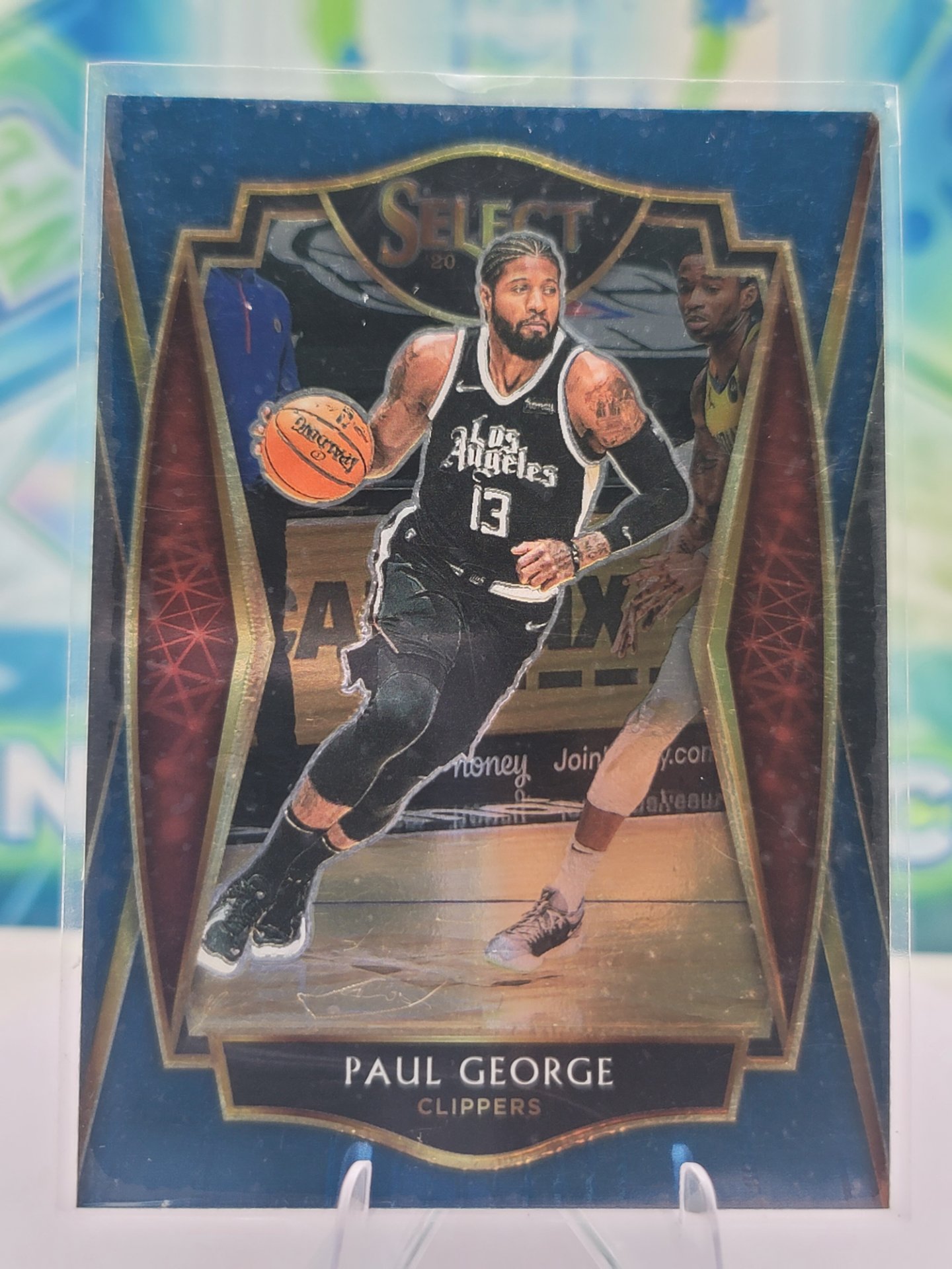 2021 Panini Select Paul George — 2021 Panini Select Premier Level Blue Paul George