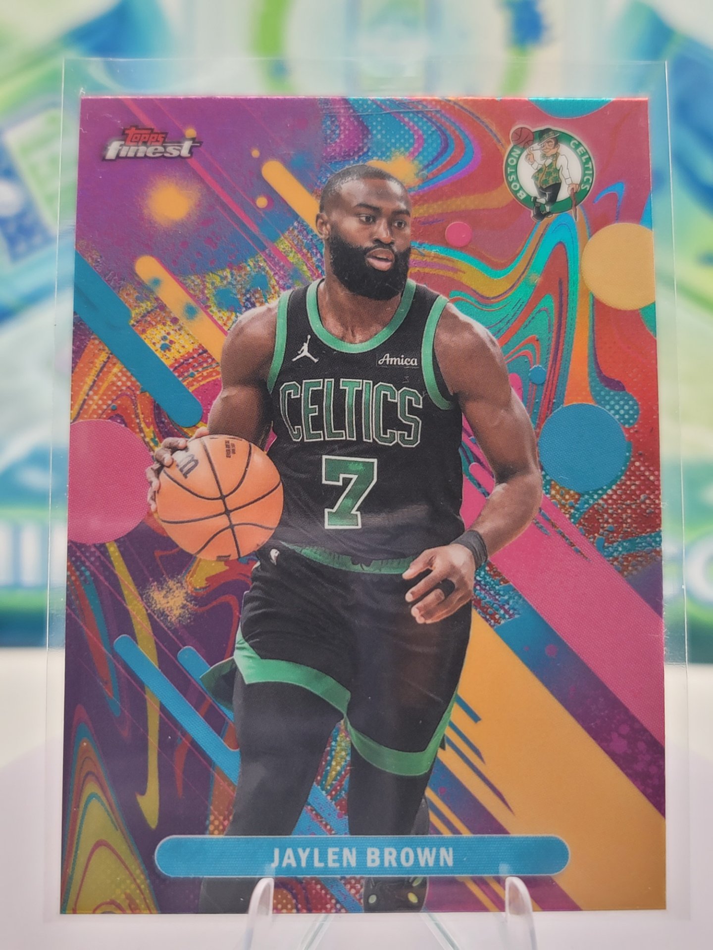 2026 Topps Topps Finest Jaylen Brown — 2026 Topps Topps Finest Common Oil Spill Jaylen Brown