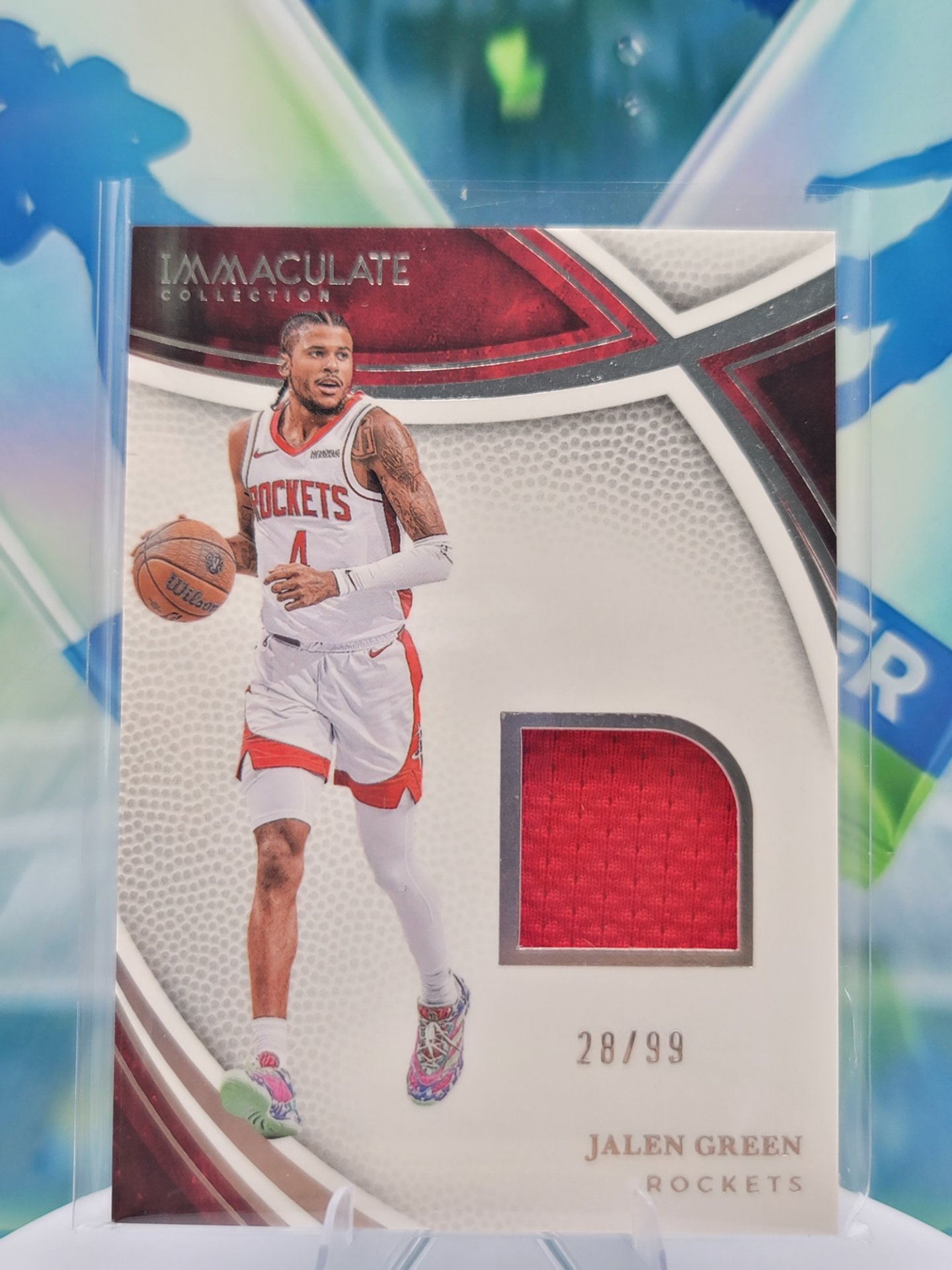 2025 Panini Immaculate Jalen Green — 2025 Panini Immaculate Patch Jalen Green #28 of 99 Patch/Memorabilia