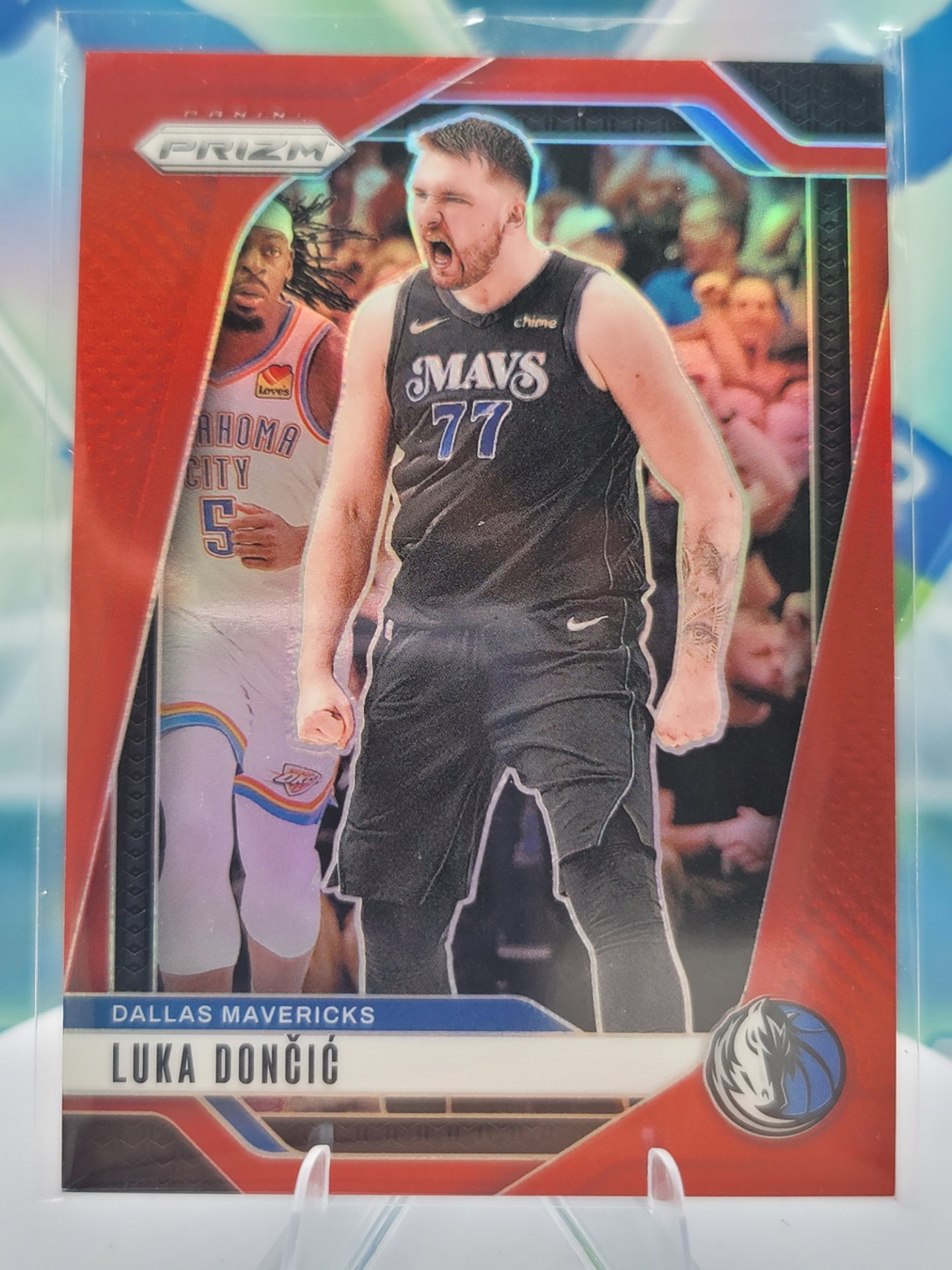 2025 Panini Prizm Luka Doncic — 2025 Panini Prizm Red Luka Doncic #295 of 299