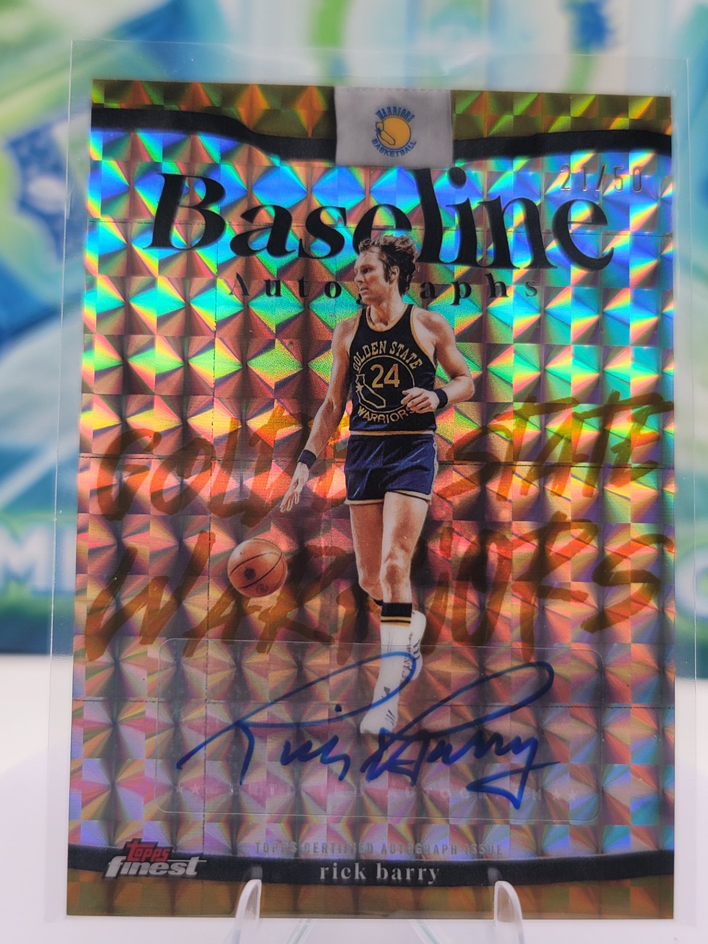 2026 Topps Topps Finest Rick Barry — 2026 Topps Topps Finest Baseline X-Fractor Rick Barry #21 of 50 Autograph