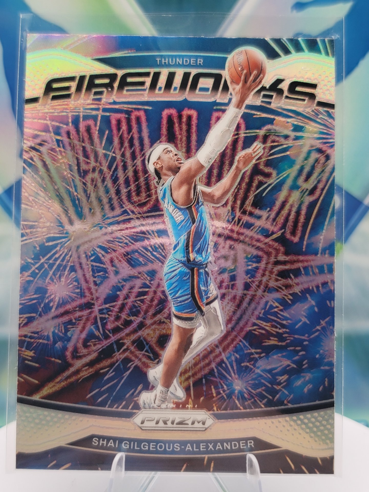 2025 Panini Prizm Shai Gilgeous-Alexander — 2025 Panini Prizm Fireworks Refractor Shai Gilgeous-Alexander