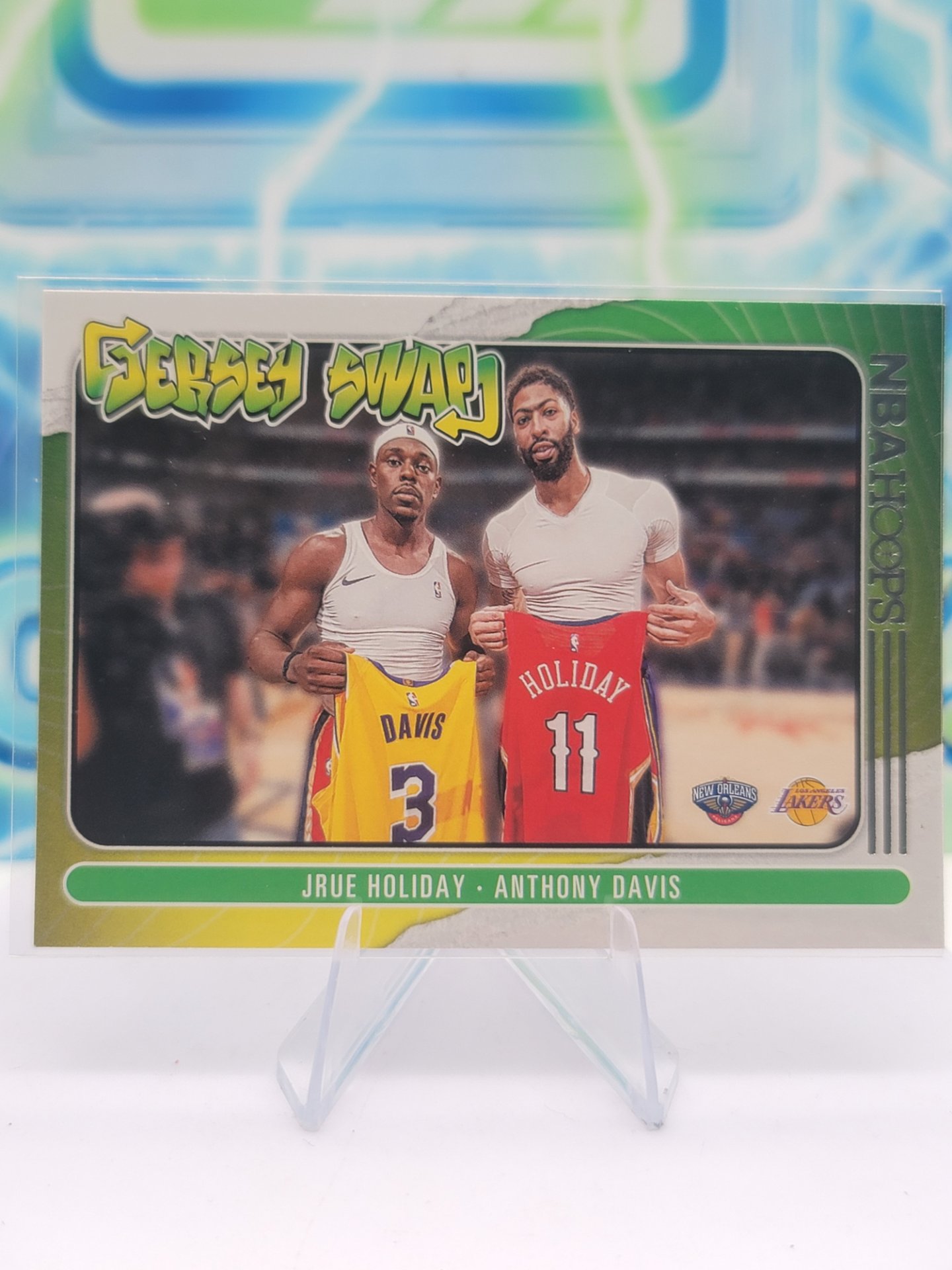 2021 Panini NBA Hoops Jrue Holiday & Anthony Davis — 2021 Panini NBA Hoops Jersey Swap Jrue Holiday & Anthony Davis