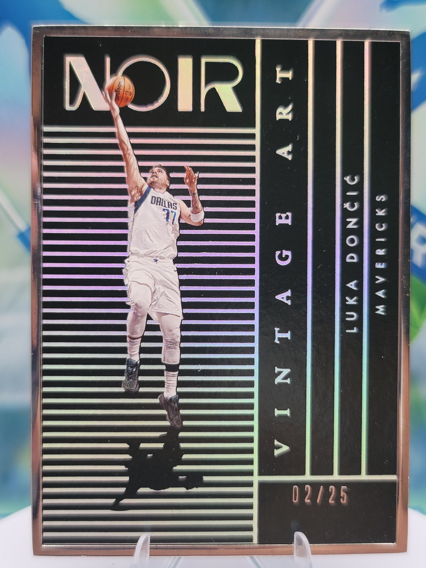 2025 Panini Noir Luka Doncic — 2025 Panini Noir Vintage Art Metal Finish Luka Doncic #2 of 25