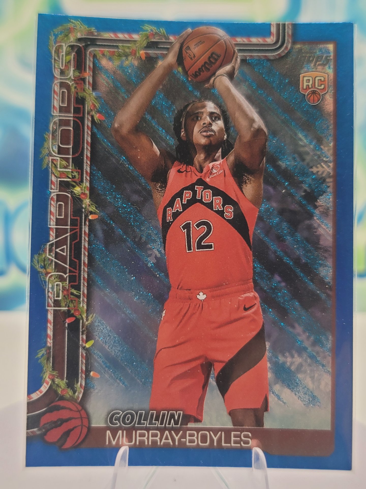 2025 Topps Topps Holiday Collin Murray-Boyles — 2025 Topps Topps Holiday Blue Metallic Glitter Collin Murray-Boyles