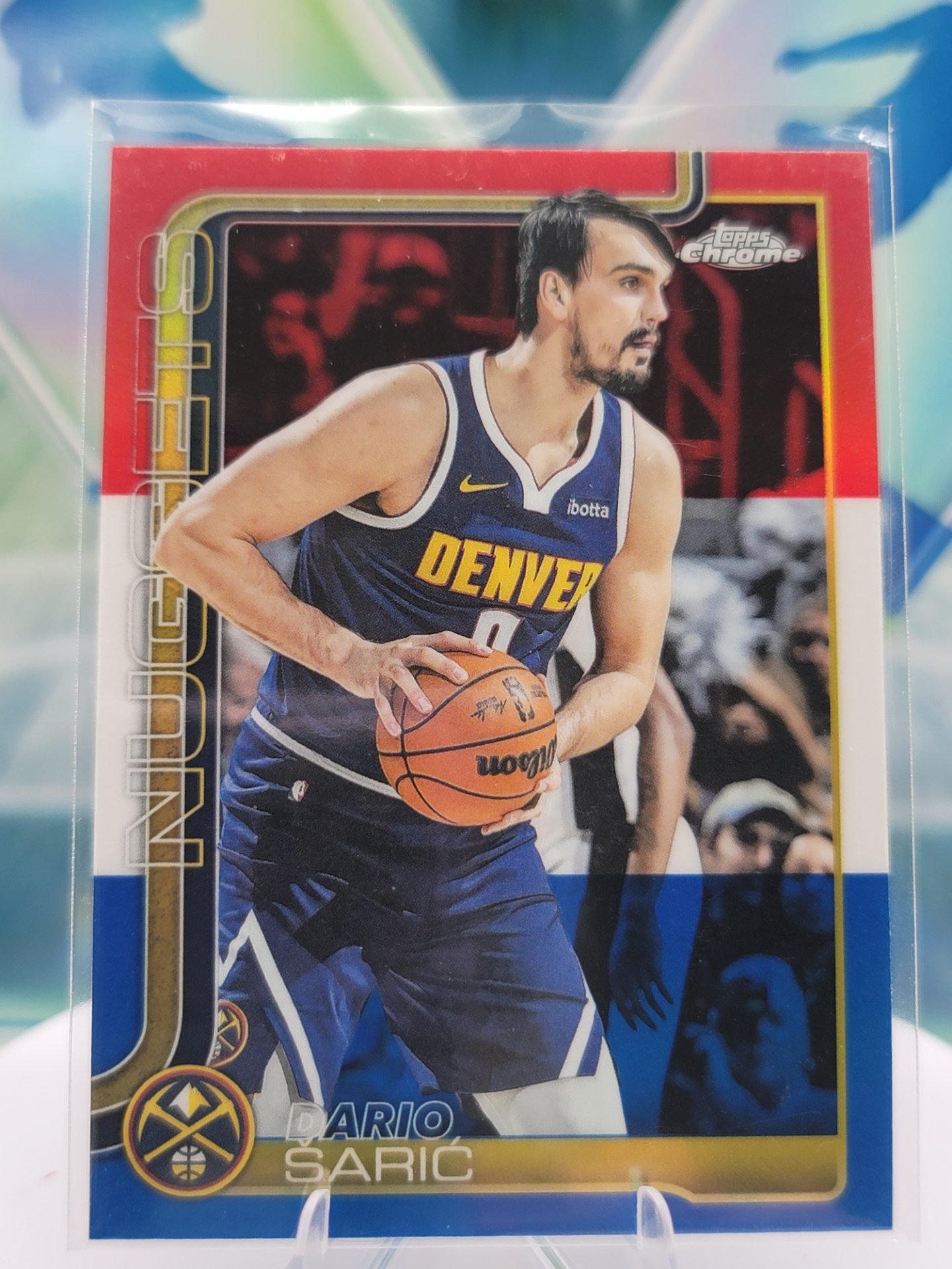 2025 Topps Topps Chrome Dario Saric — 2025 Topps Topps Chrome Red White Blue Dario Saric