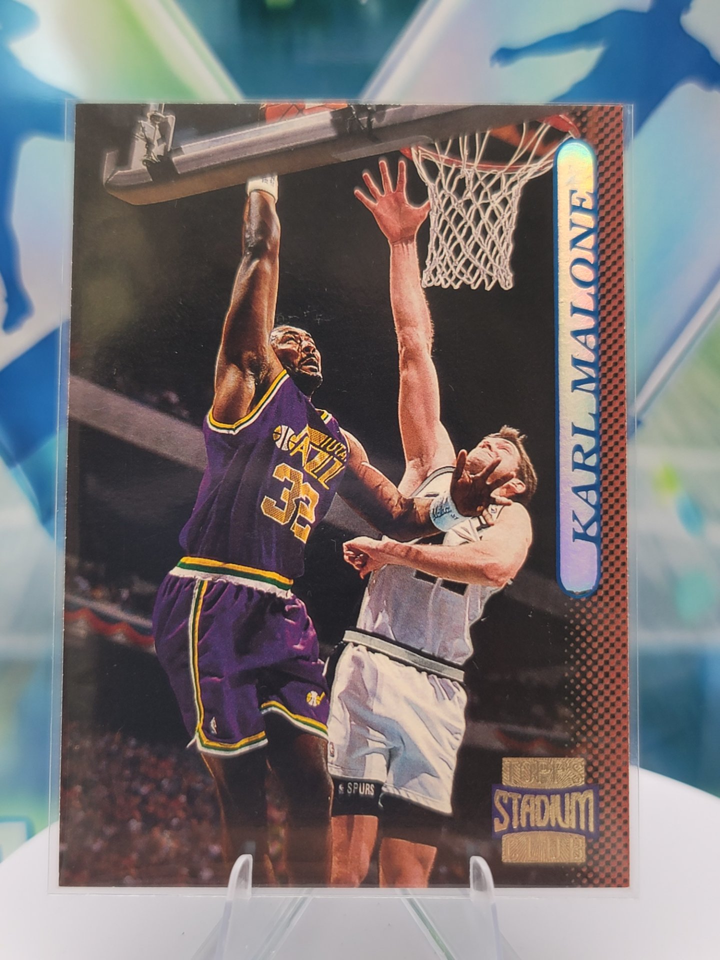1996 Topps Topps Stadium Club Karl Malone — 1996 Topps Topps Stadium Club Base Karl Malone