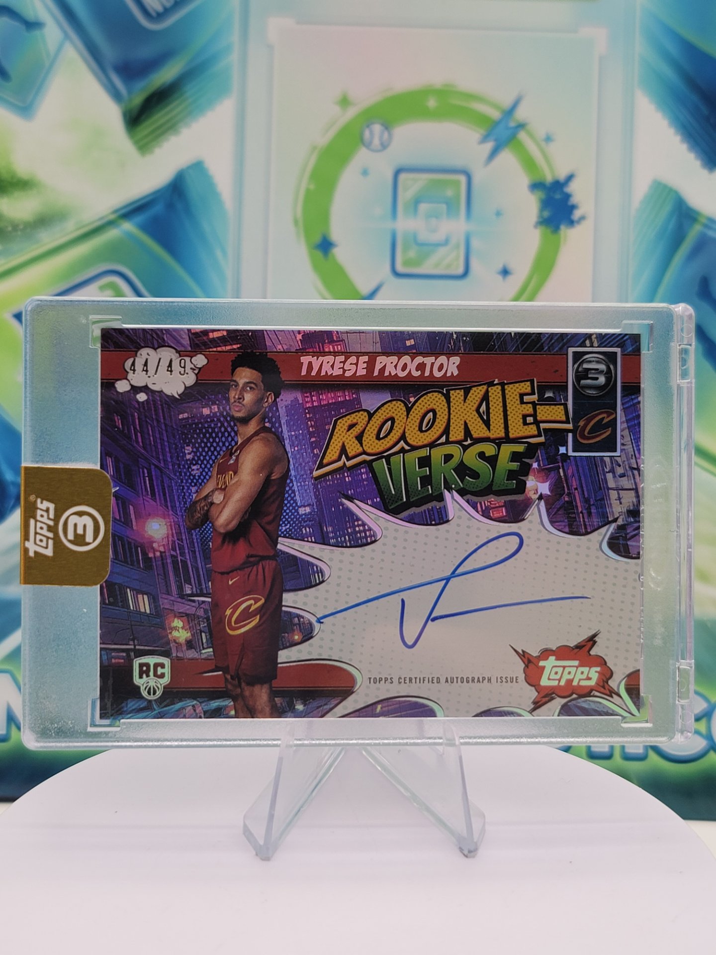 2026 Topps 3 Tyrese Proctor — 2026 Topps 3 Rookie-Verse Auto Tyrese Proctor #44 of 49 Rookie Autograph