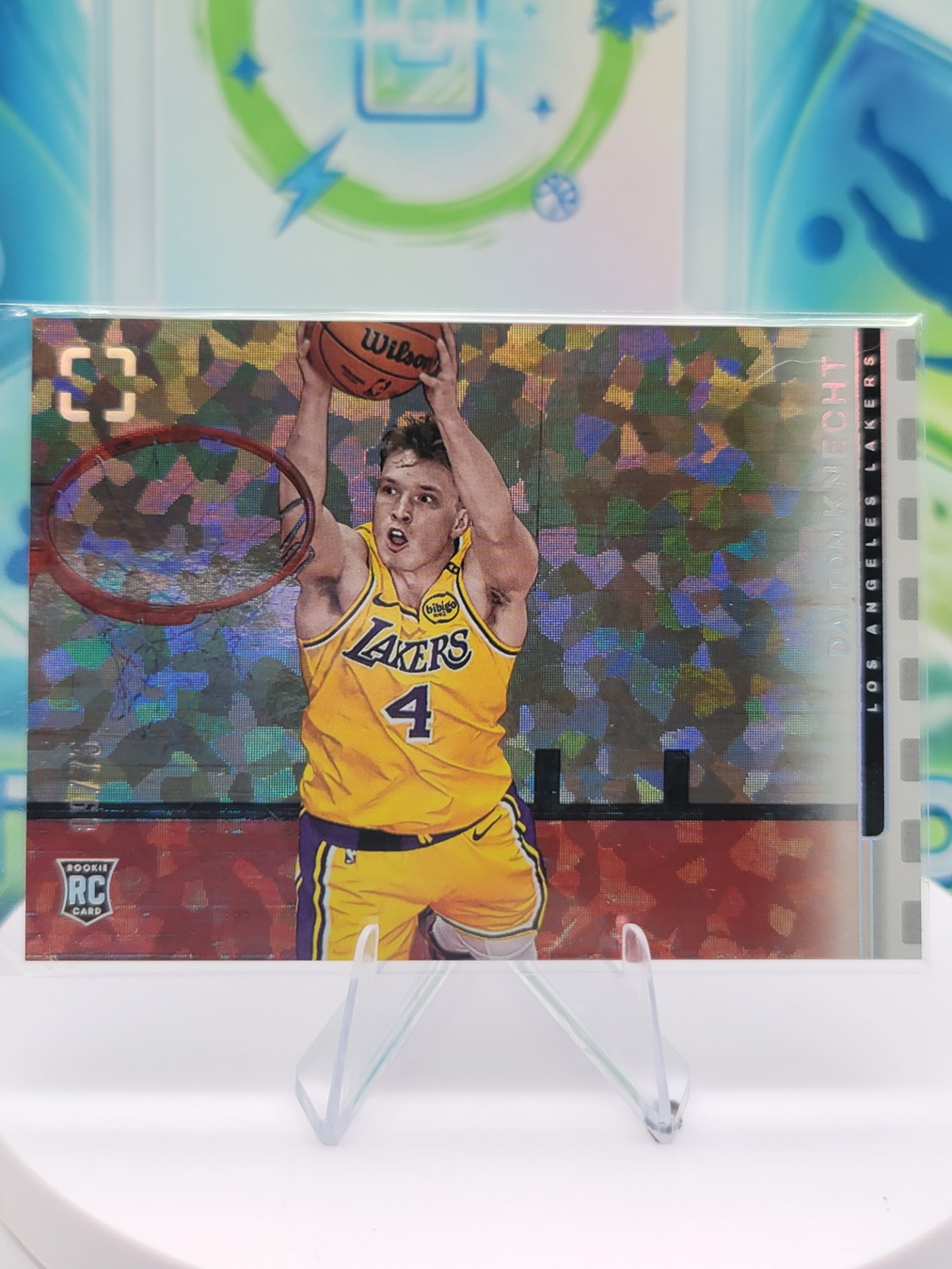 2025 Panini Photogenic Dalton Knecht — 2025 Panini Photogenic Cracked Ice Dalton Knecht #9 of 75 Rookie