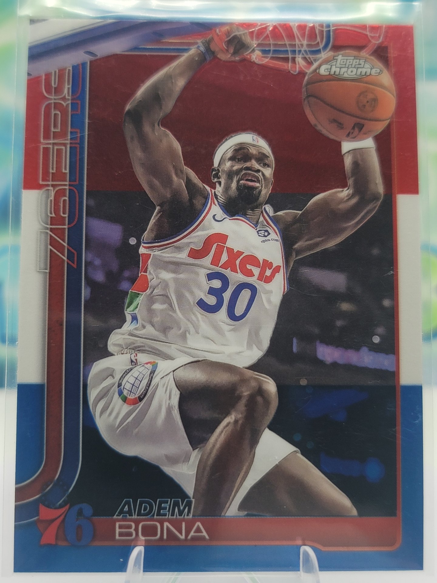 2025 Topps Topps Chrome Adem Bona — 2025 Topps Topps Chrome Red White Blue Adem Bona